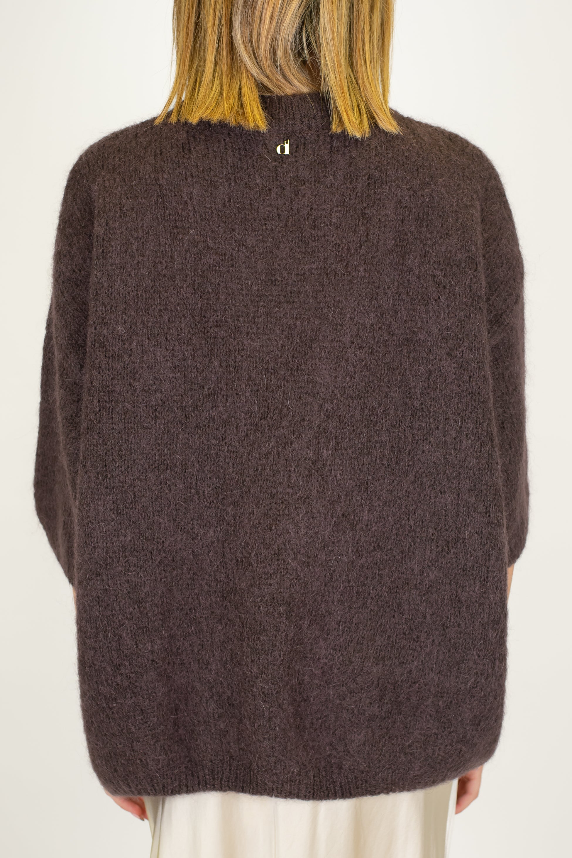 Dixie - Maglia over in misto lana con manica tre quarti