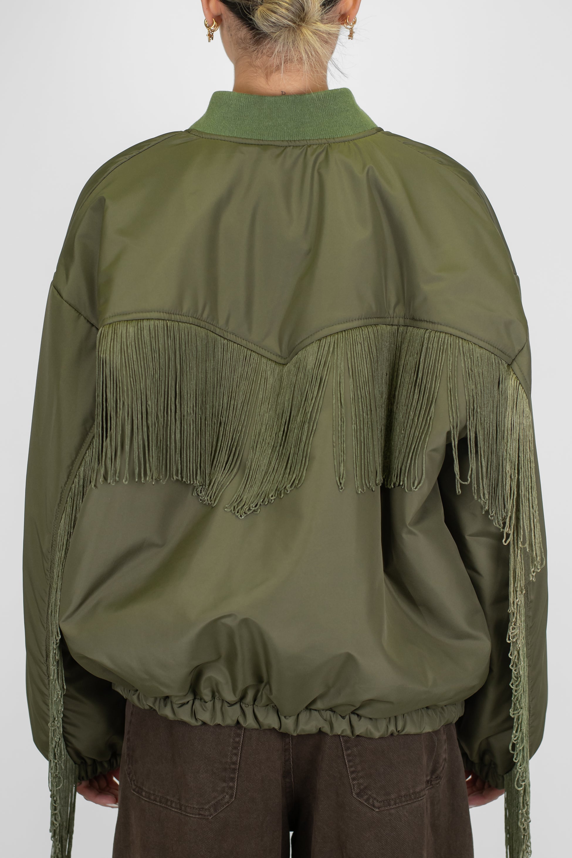 Tensione in - Bomber Piumino con frange