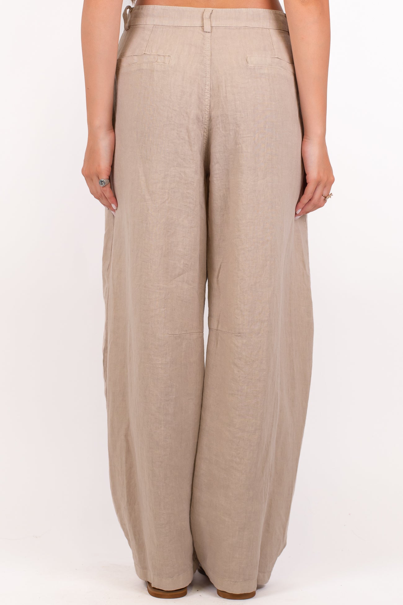 Tensione in - Pantalone balloon in puro lino