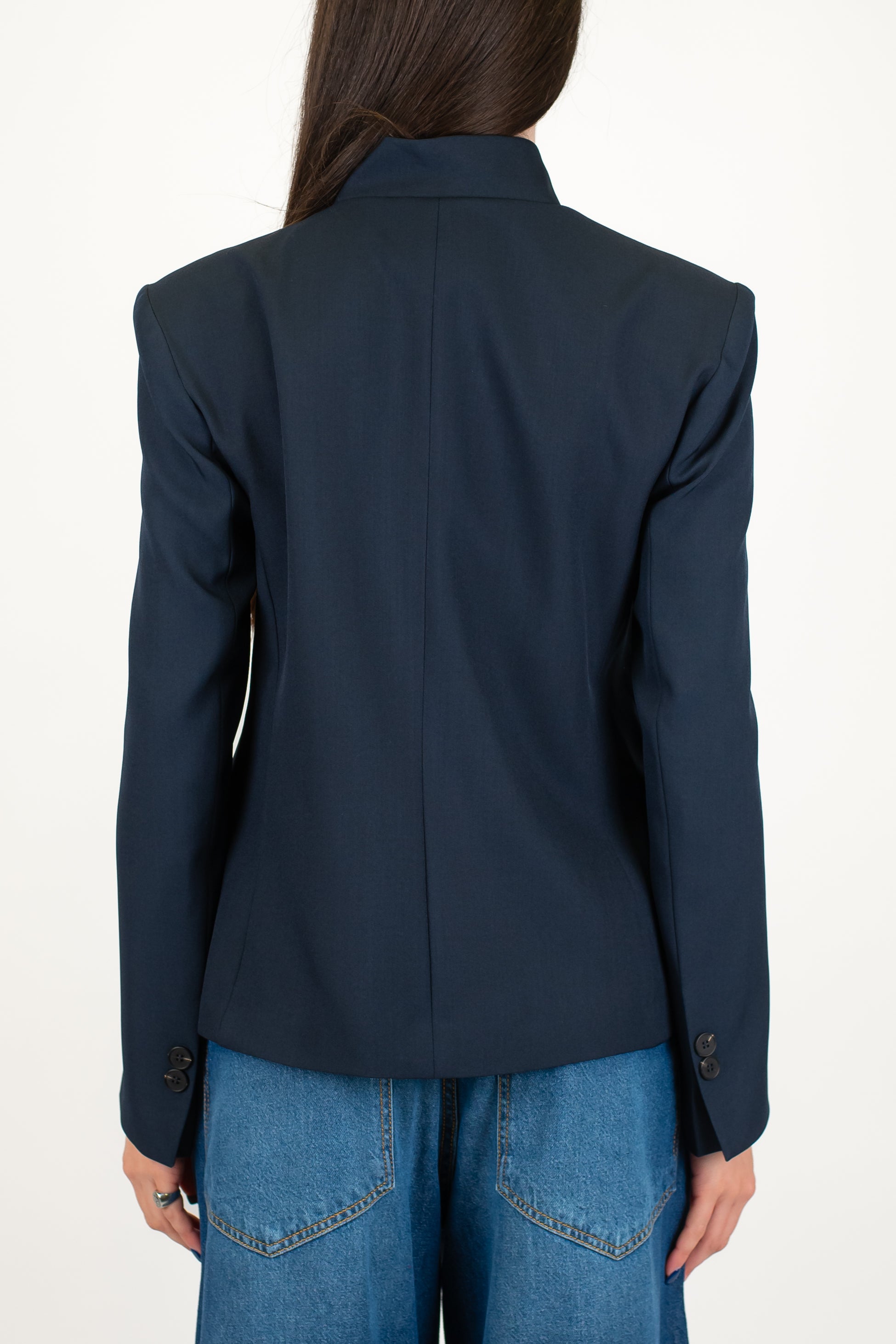 Haveone - Giacca coreana con chiusura superiore asimmetrica e spalline