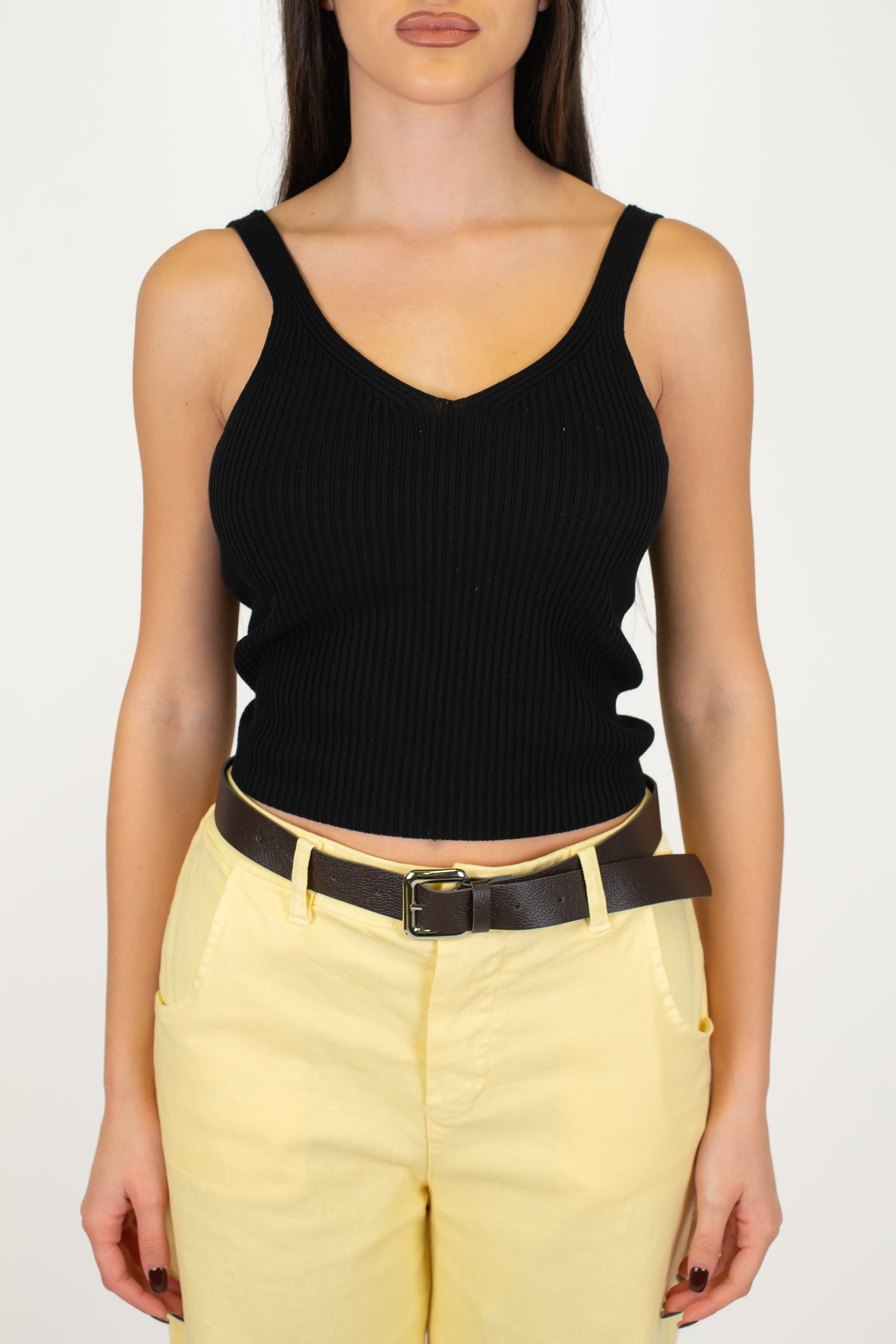 Kontatto - Top in maglia a coste