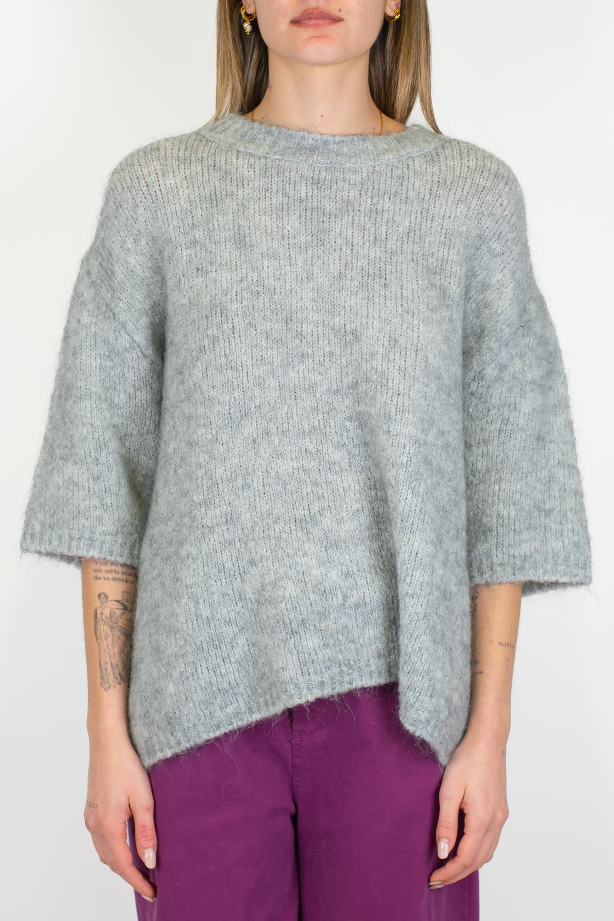 Haveone - Maglia over in mohair manica 3/4