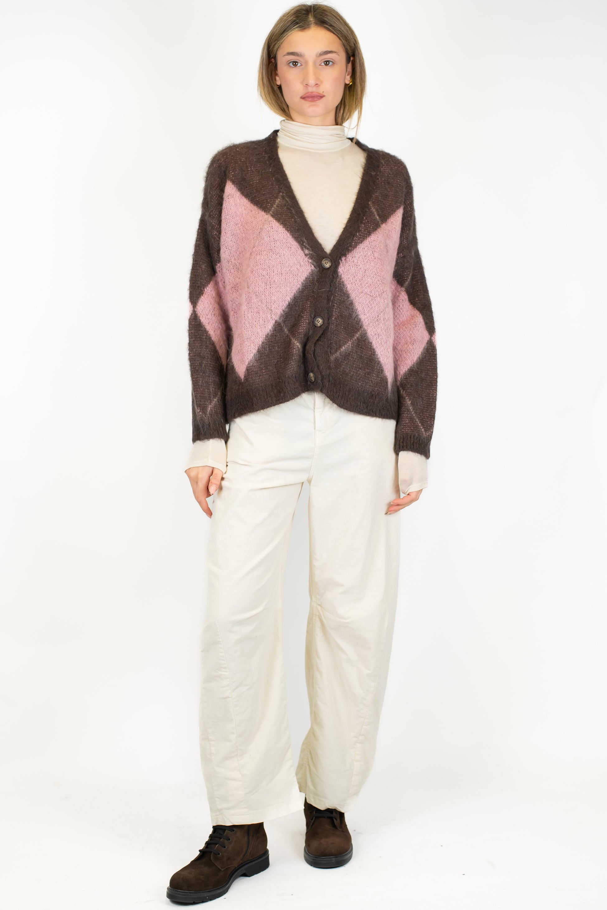 Haveone - Pantalone balloon in velluto liscio