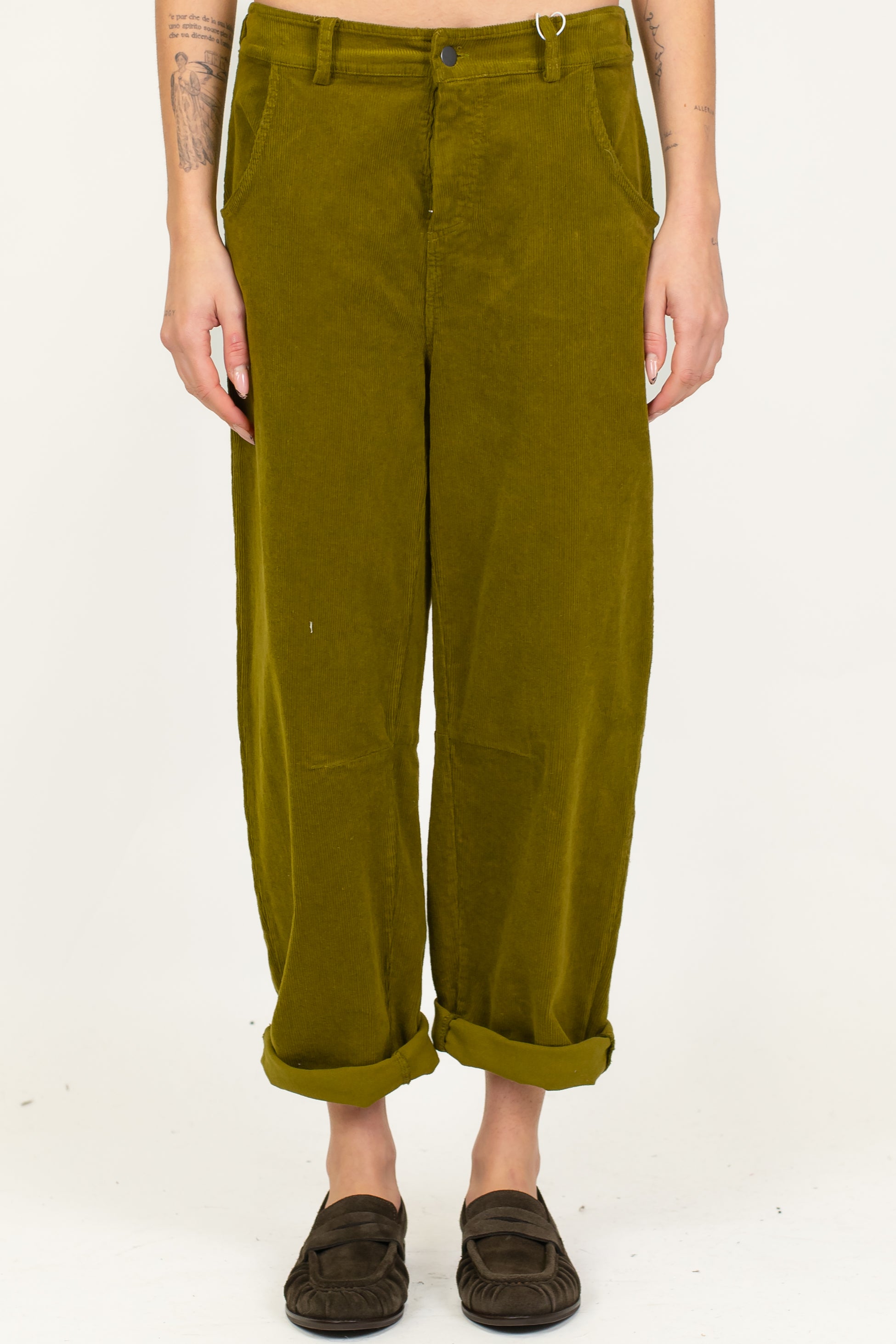 Motel - Pantalone balloon in velluto a coste con elastico sul retro