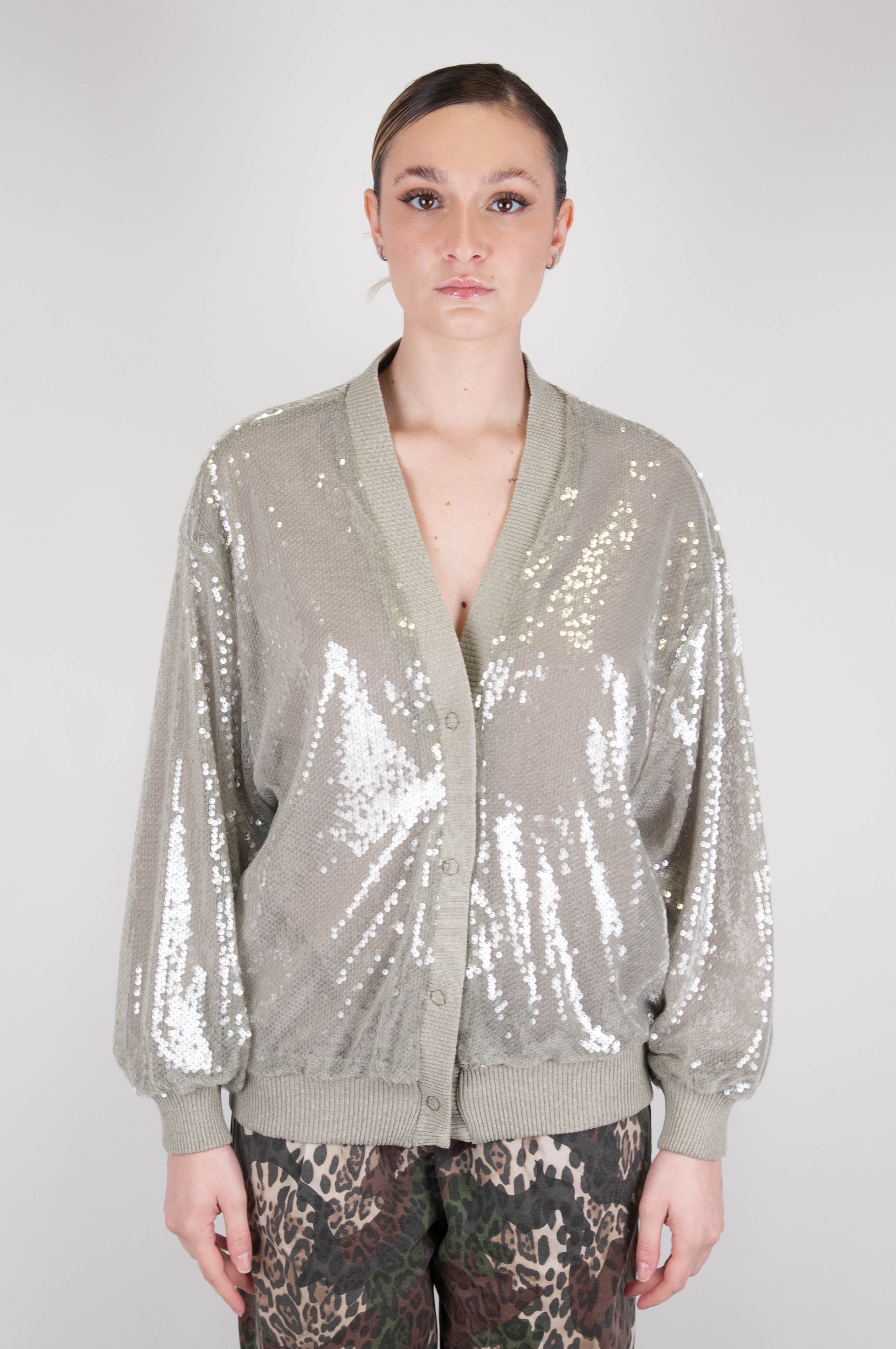Tension in - Sequined bomber jacket