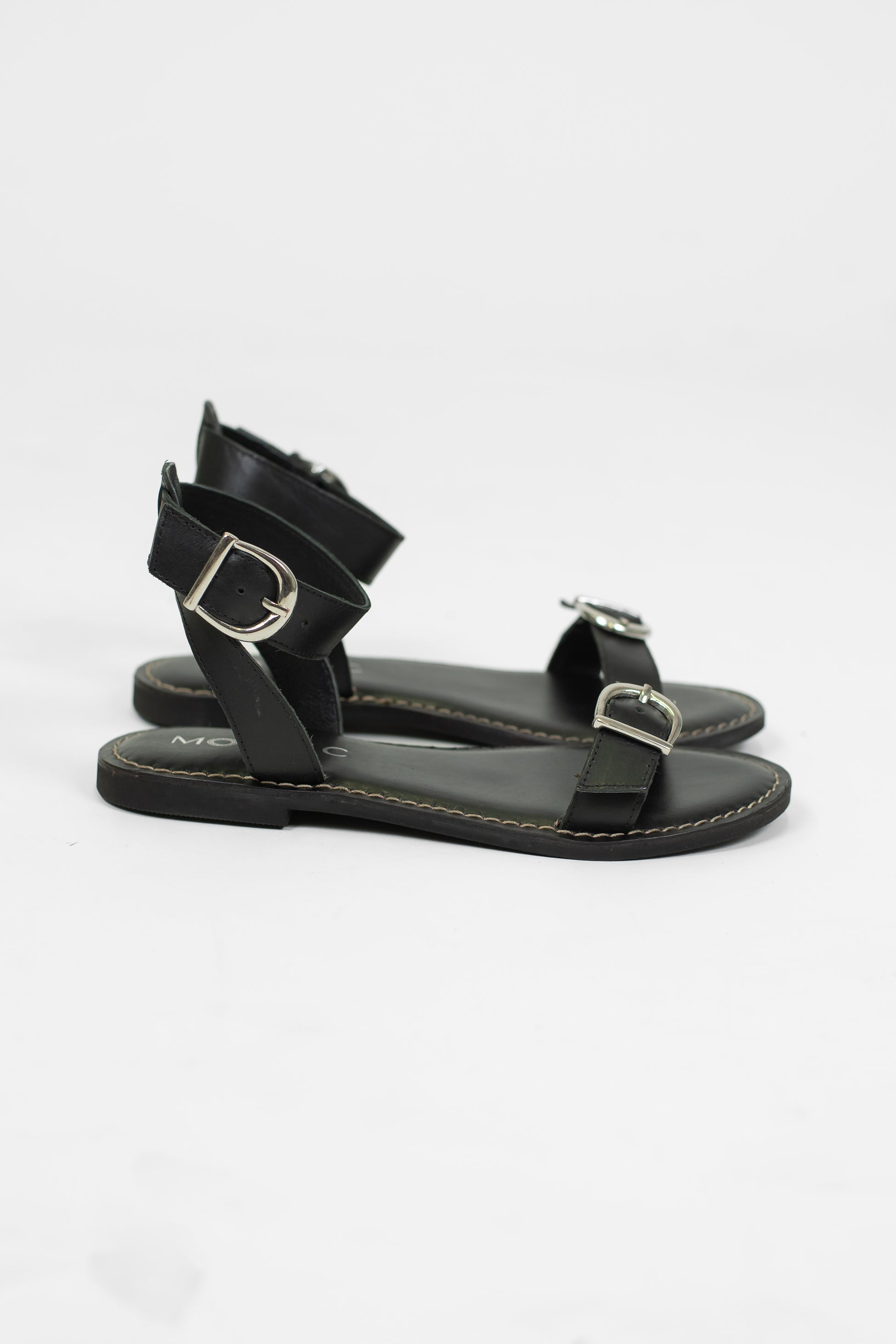 Mosaic - Sandalo in pelle con fascia alla caviglia regolabile