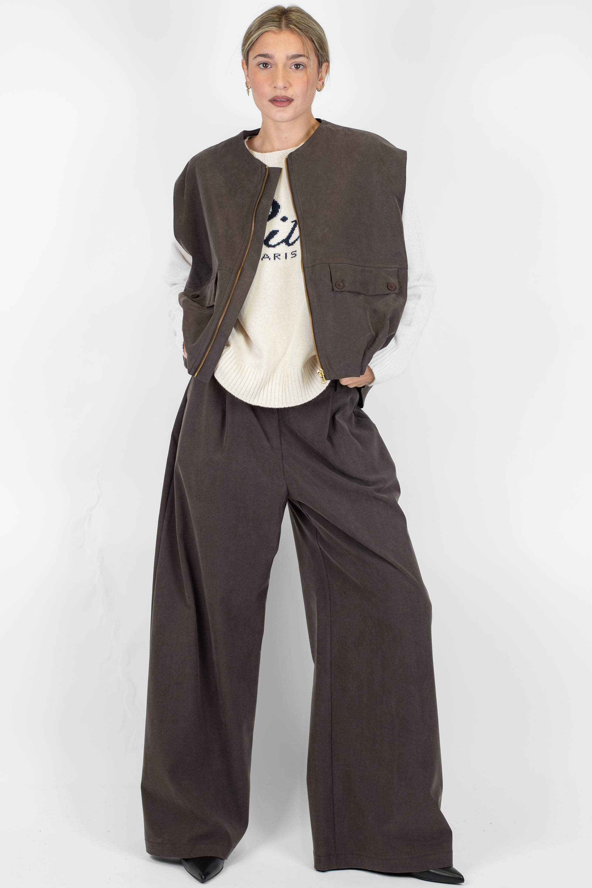 Dixie - Pantalone palazzo con pinces