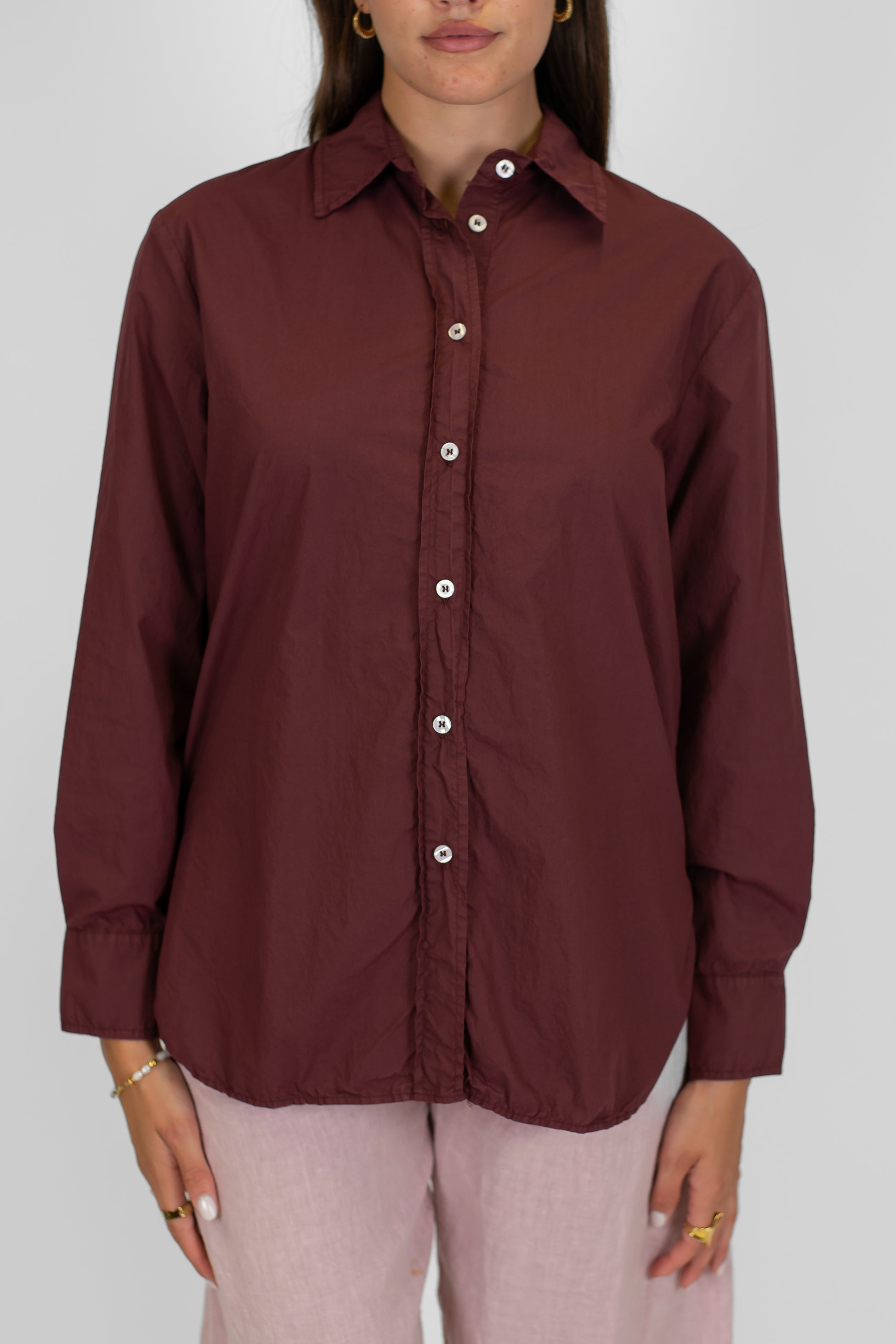 Dixie - Camicia tinta unita in cotone