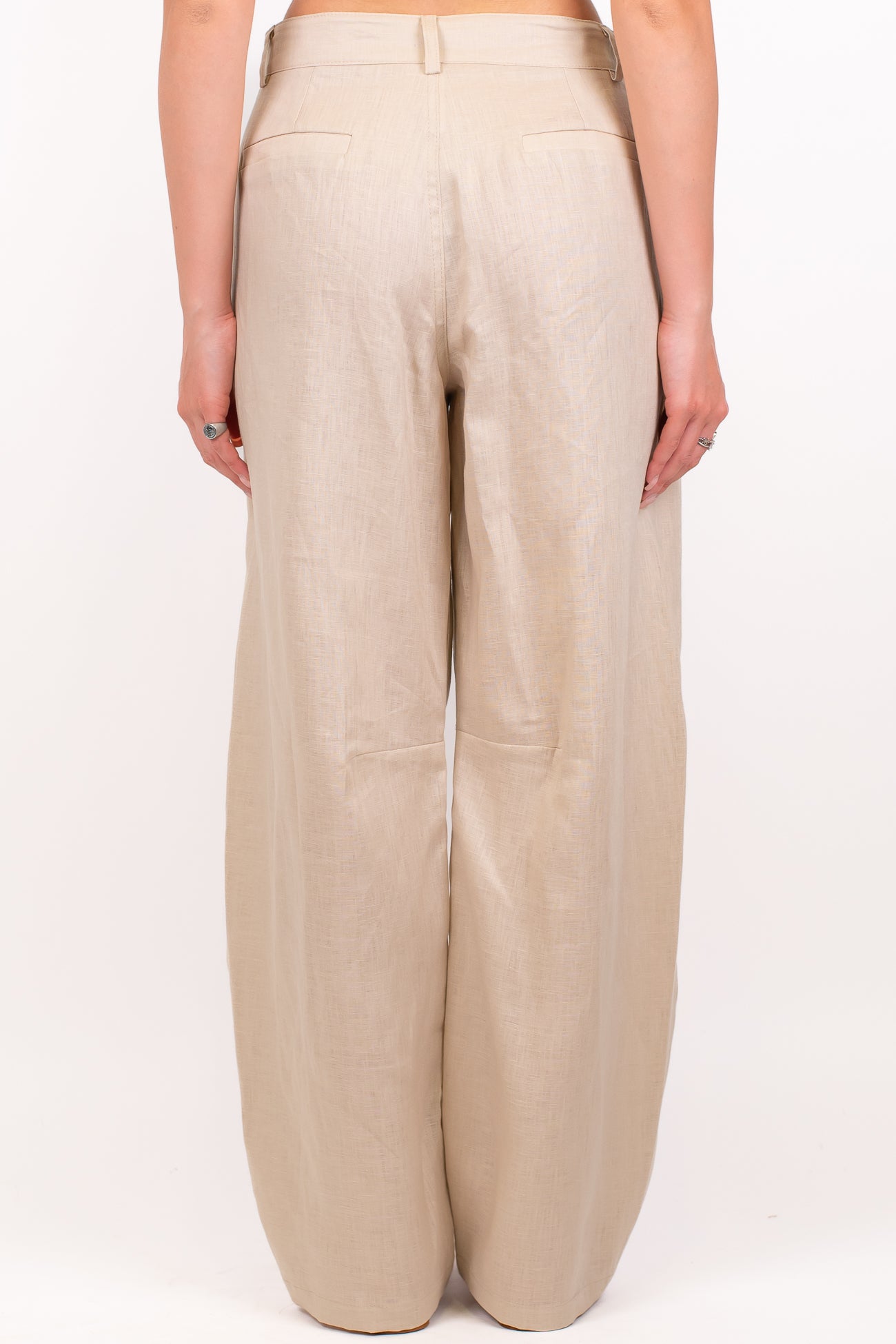 Tensione in - Pantalone balloon in puro lino