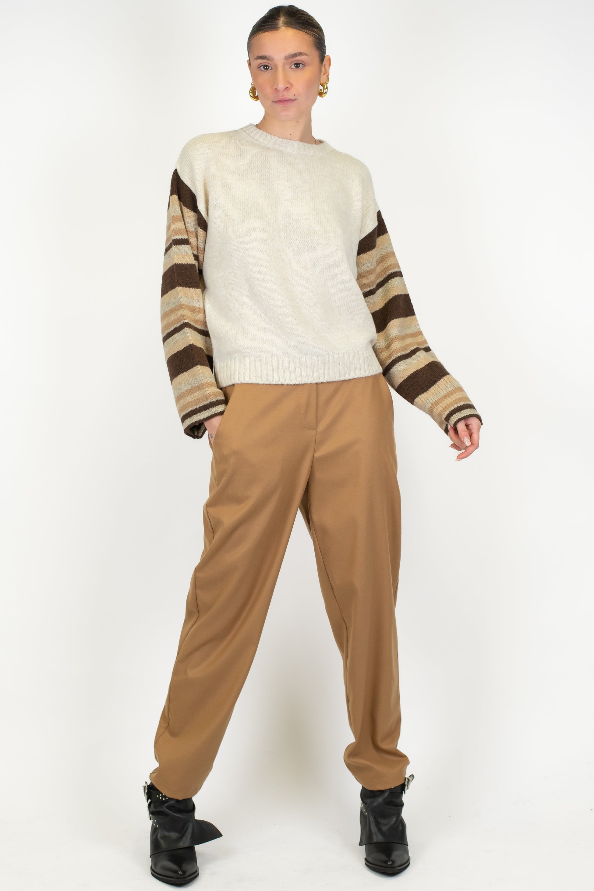 Tensione in - Pantalone in flanella slim