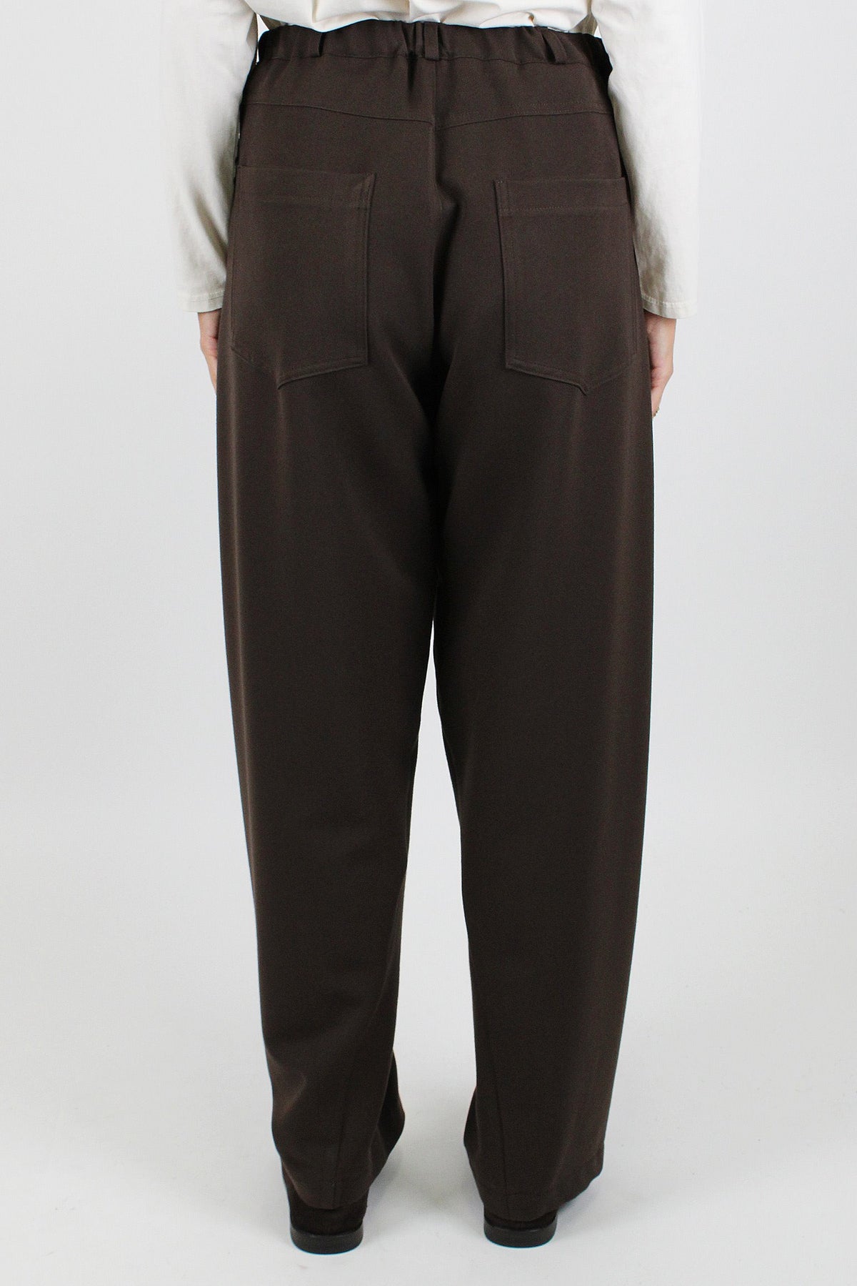 Maryley - Pantalone regular in punto milano con elastico in vita