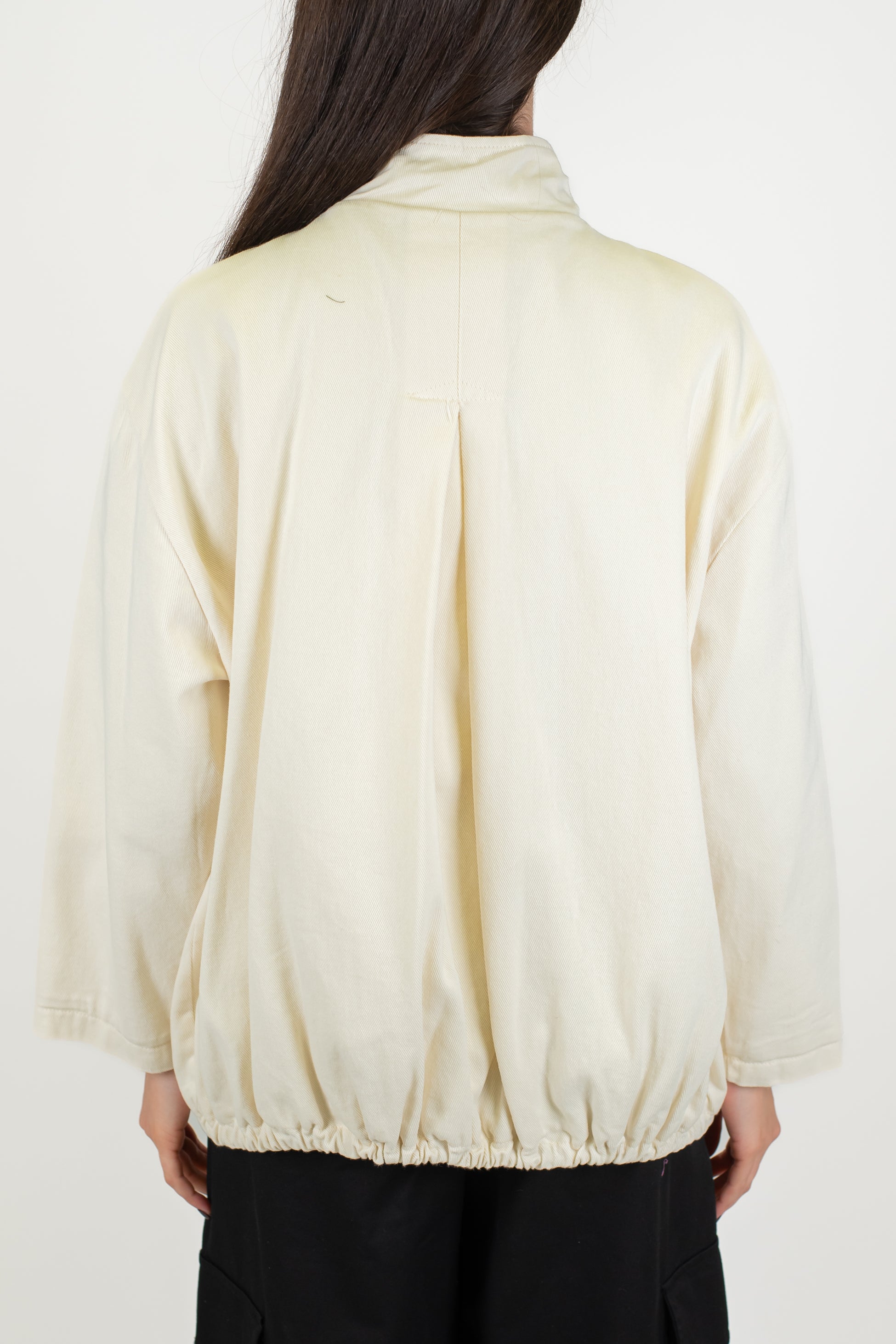 Haveone - Bomber over in denim colorato con elastico sul fondo