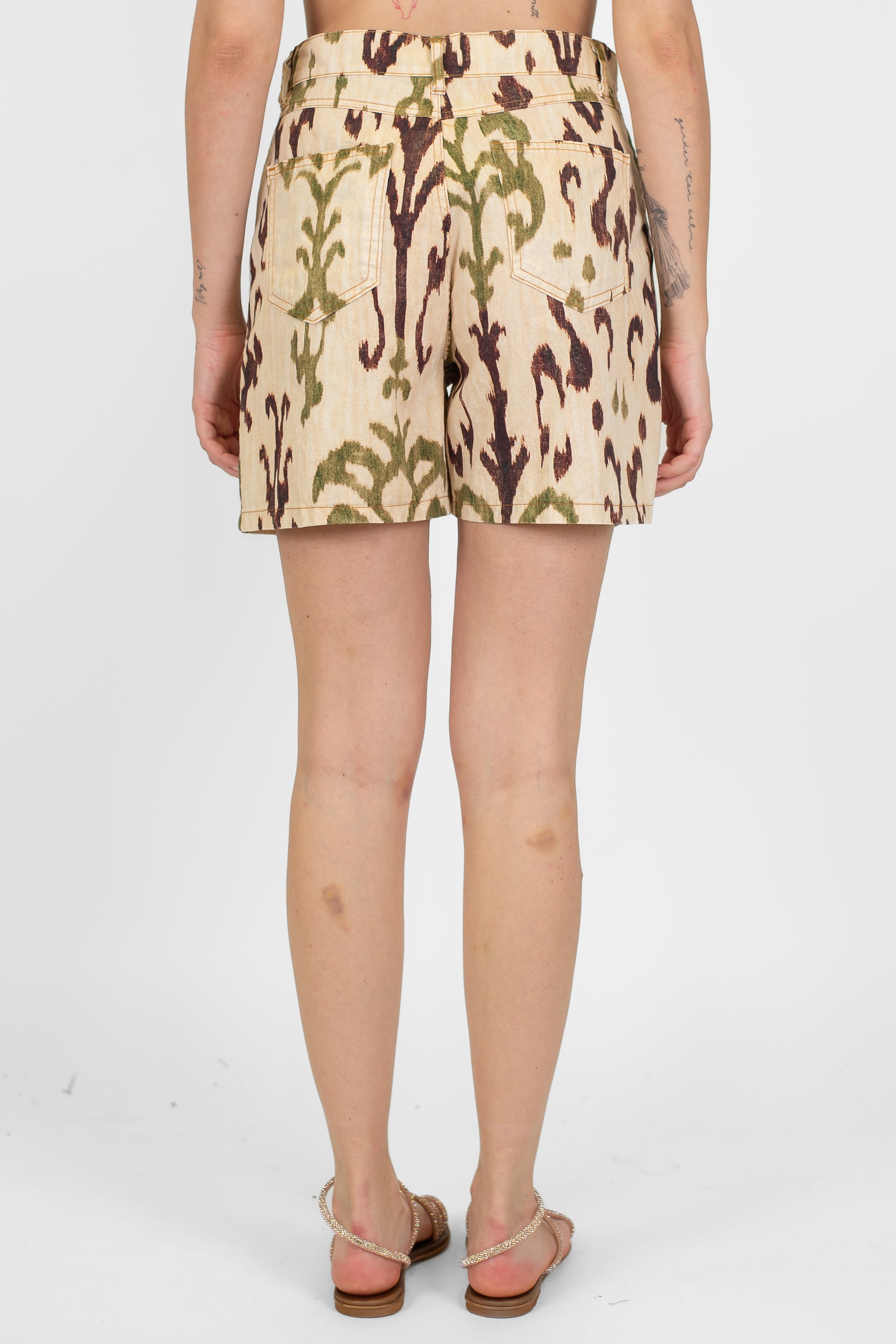 Tensione in - Shorts in cotone fantasia astratta