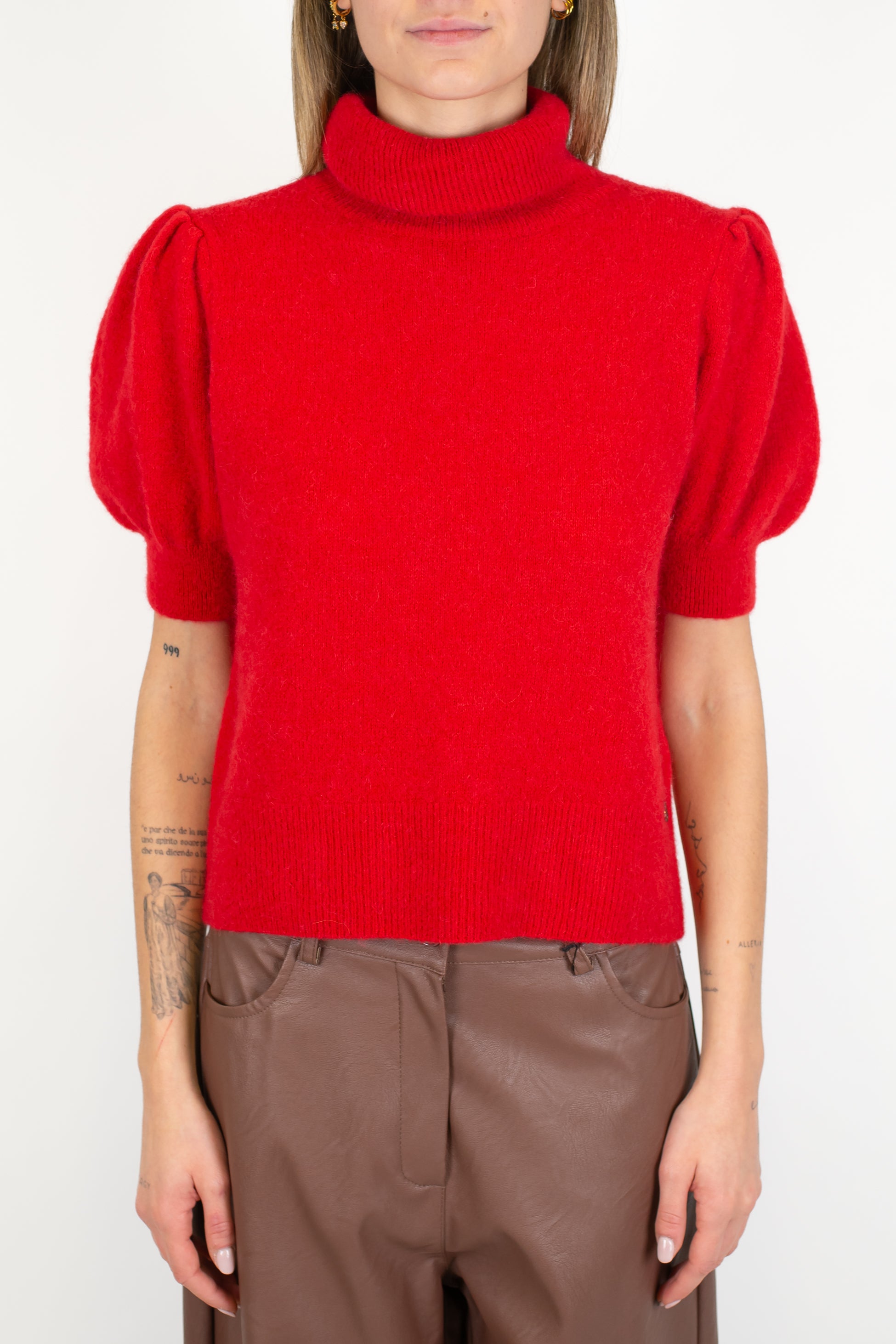 Dixie - Dolcevita mezzamanica a palloncino in baby alpaca