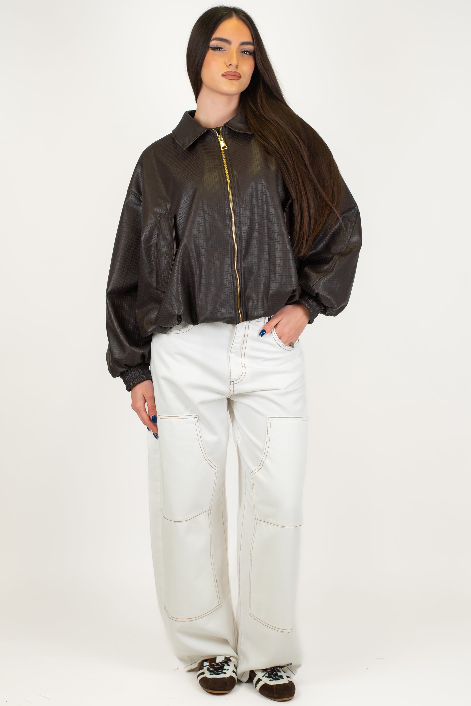 Tensione in - Pantalone barrell western in denim colorato