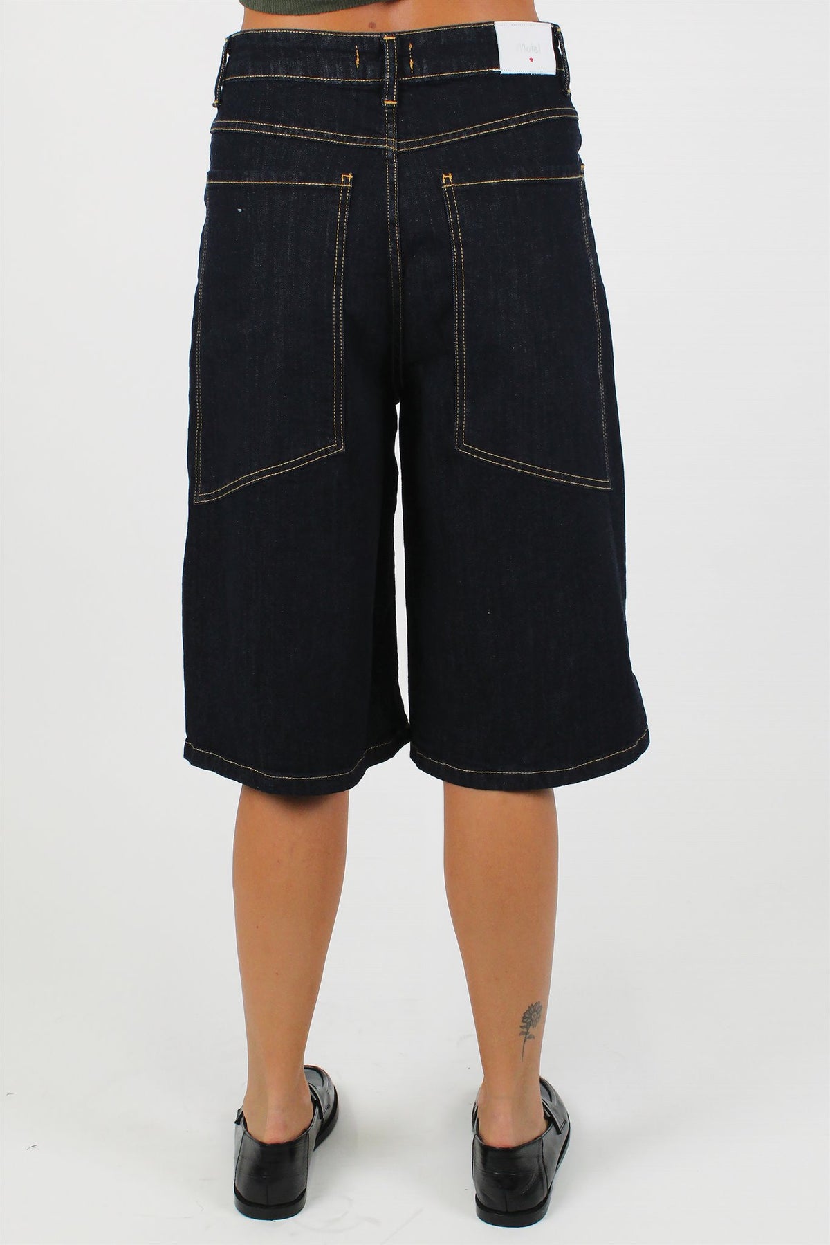 Motel - Bermuda in denim lavaggio scuro