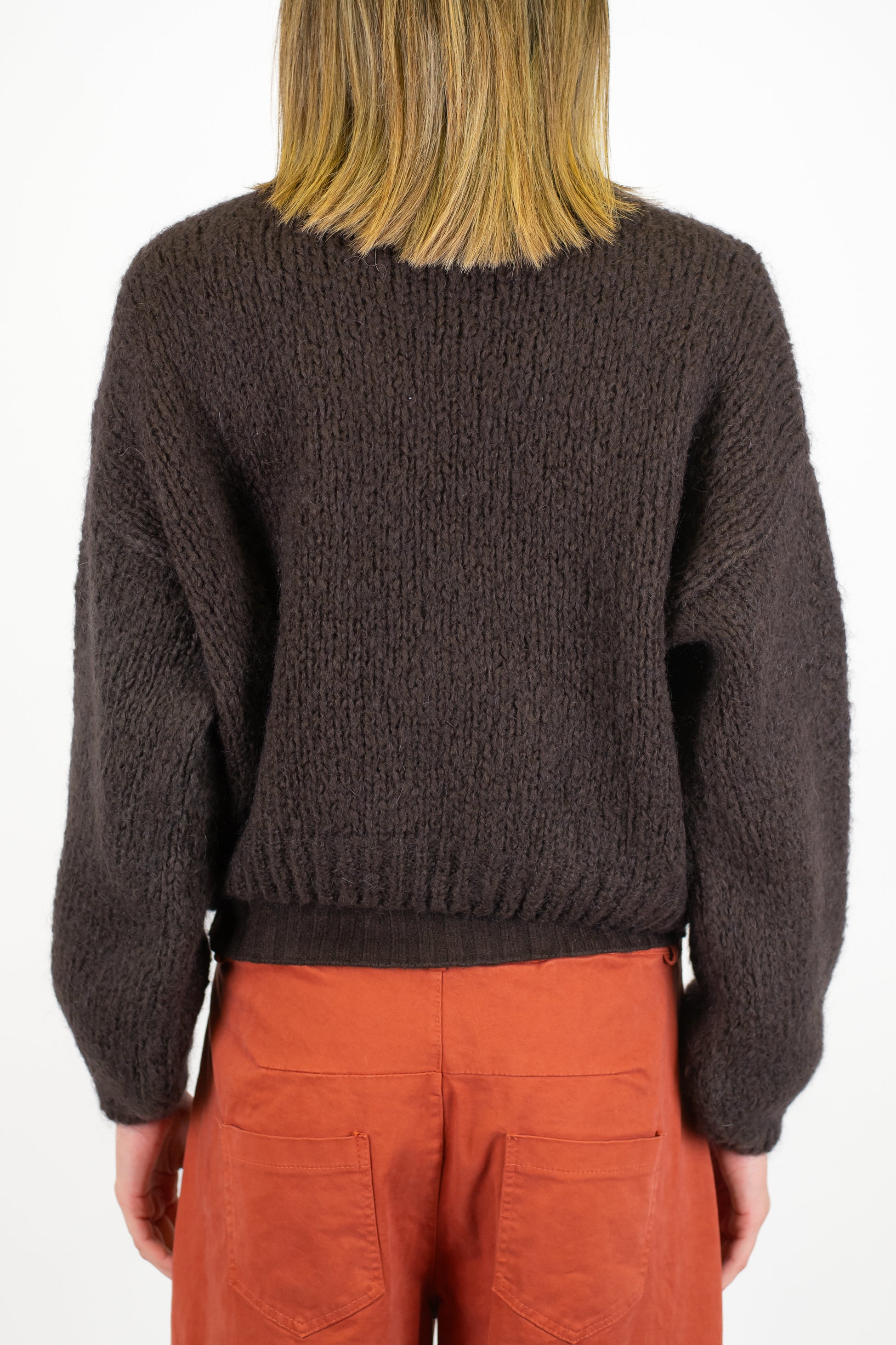 Dixie - Cardigan con doppiopetto in misto lana mohair con bottoni sul fondo