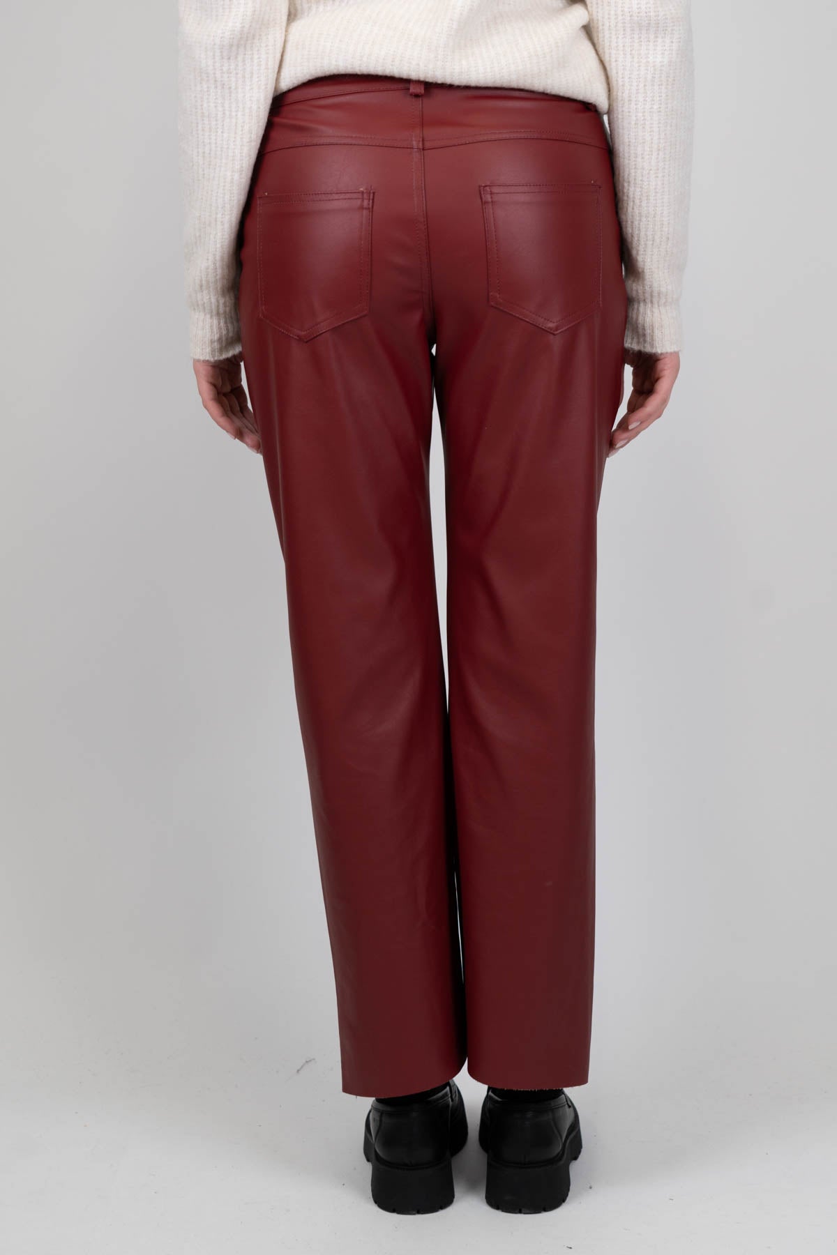 Haveone - Pantalone trombetta in ecopelle