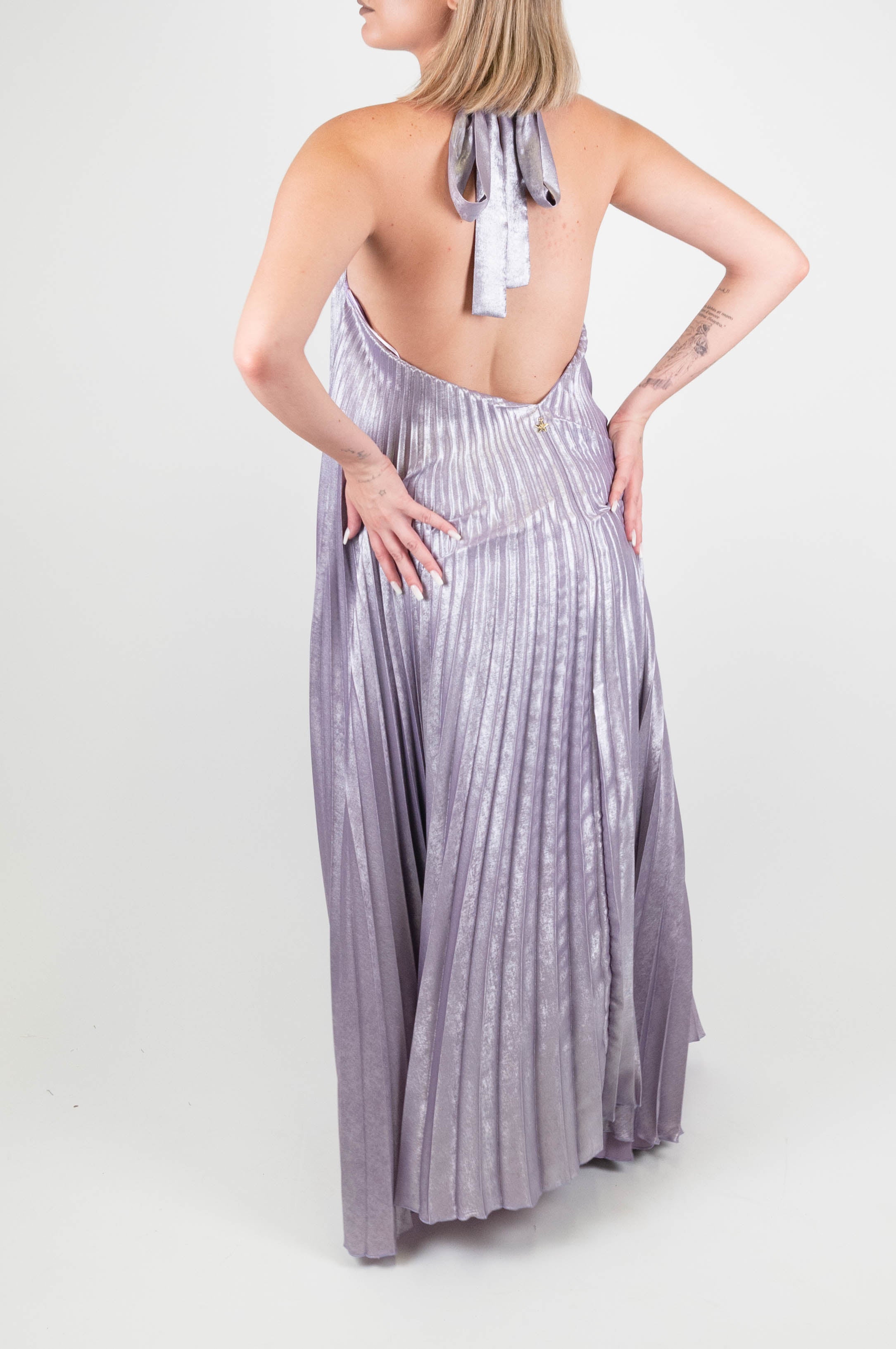 Abito lungo plisse shop