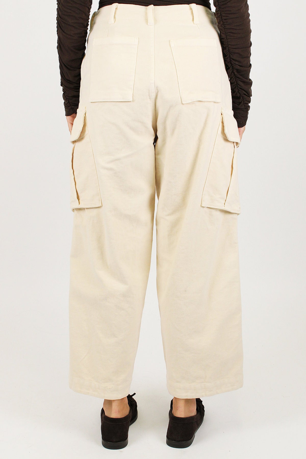 Souvenir - Pantalone palazzo cargo in velluto