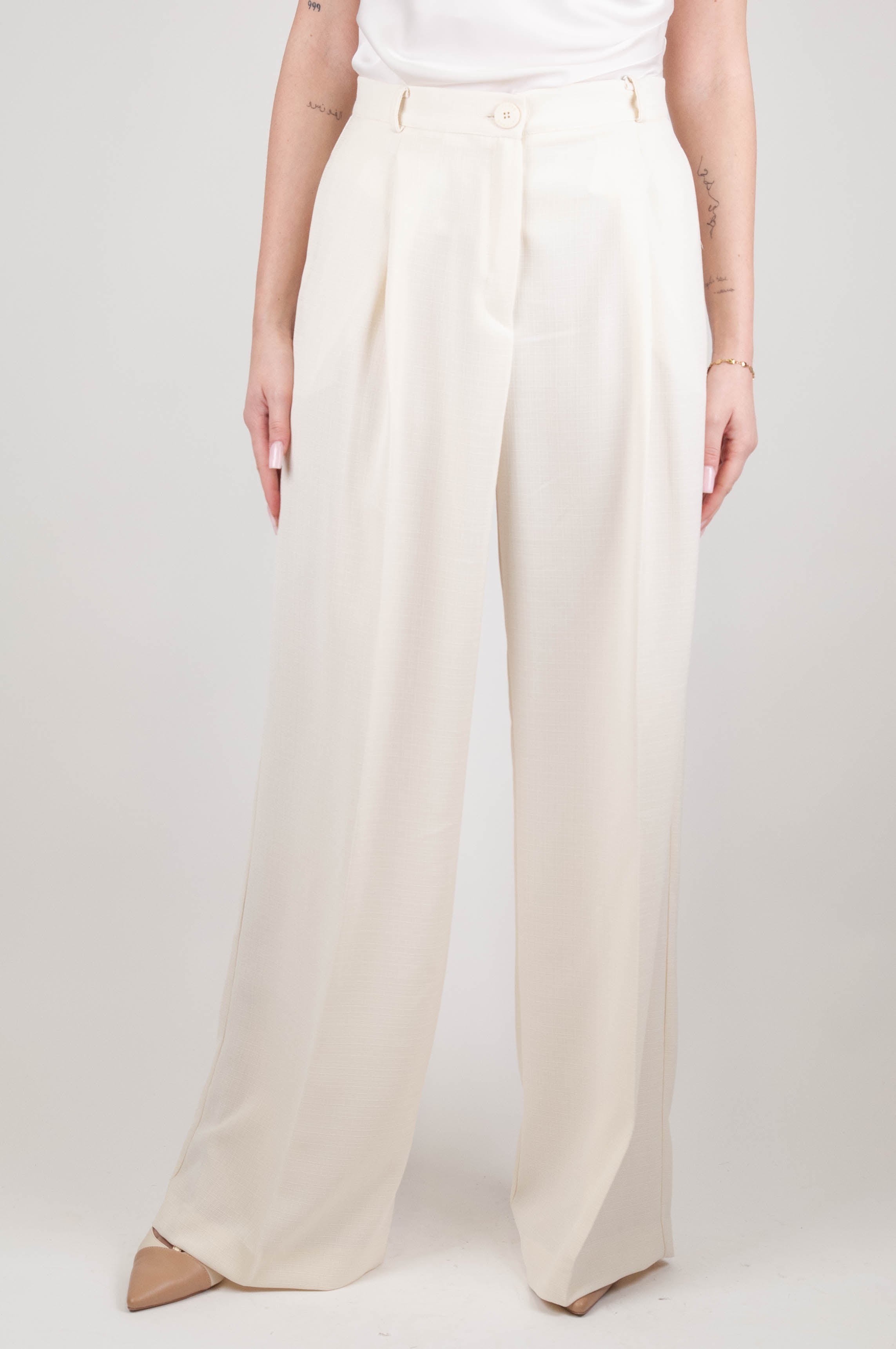 Haveone - Palazzo trousers with pleats