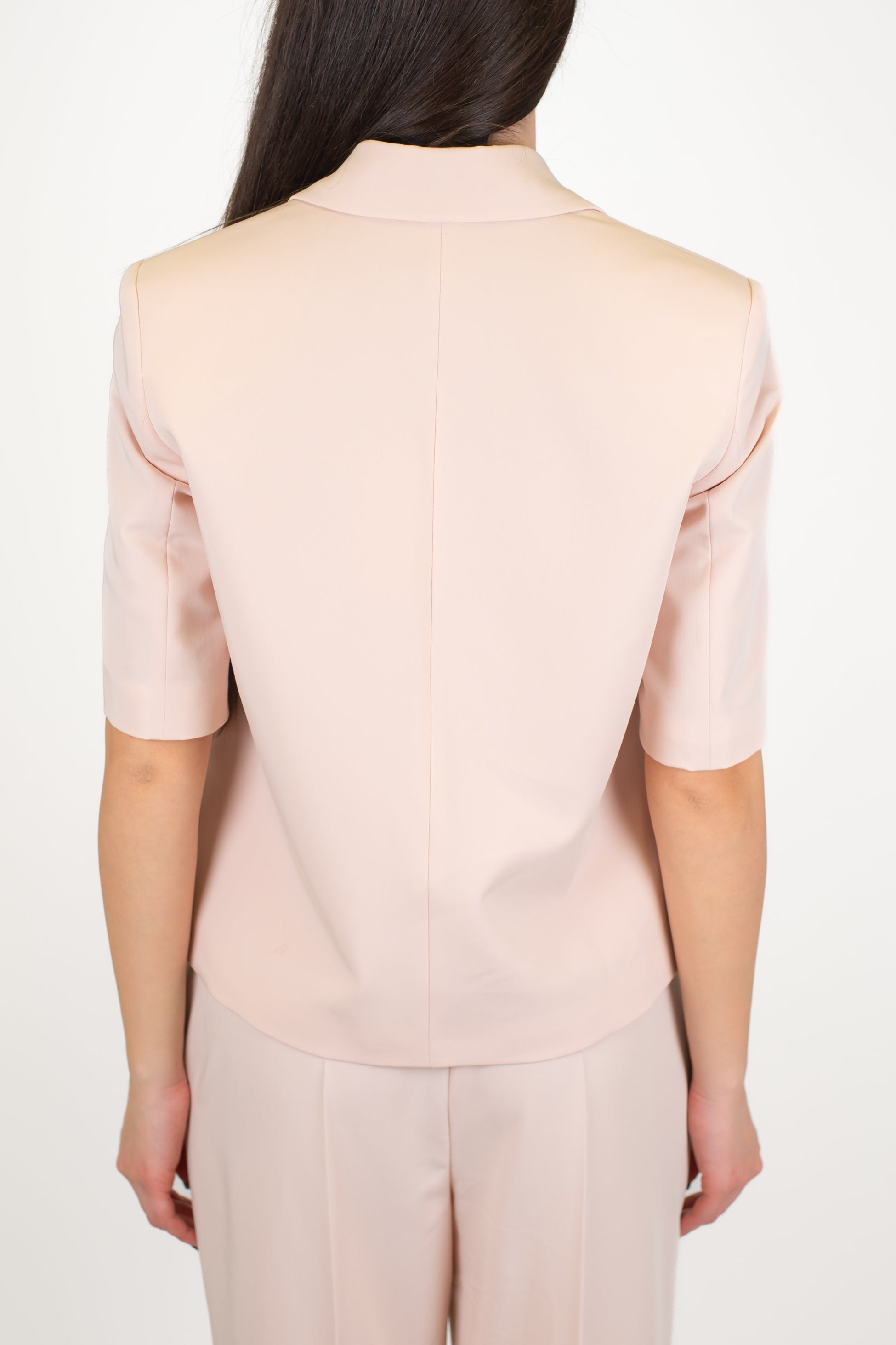 Motel - Tailleur con giacca mezzamanica e pantalone palazzo