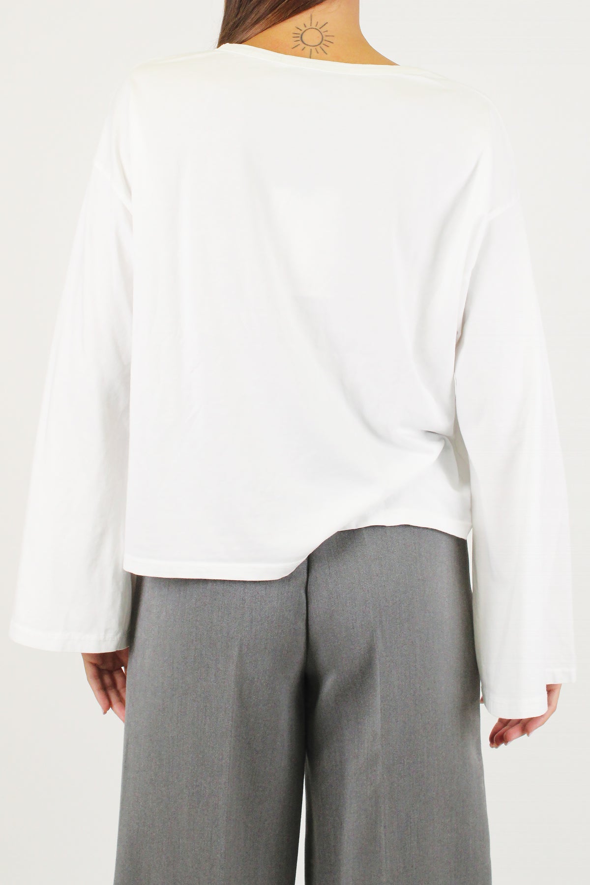 Haveone - Shirt manica lunga a trapezio tinta unita