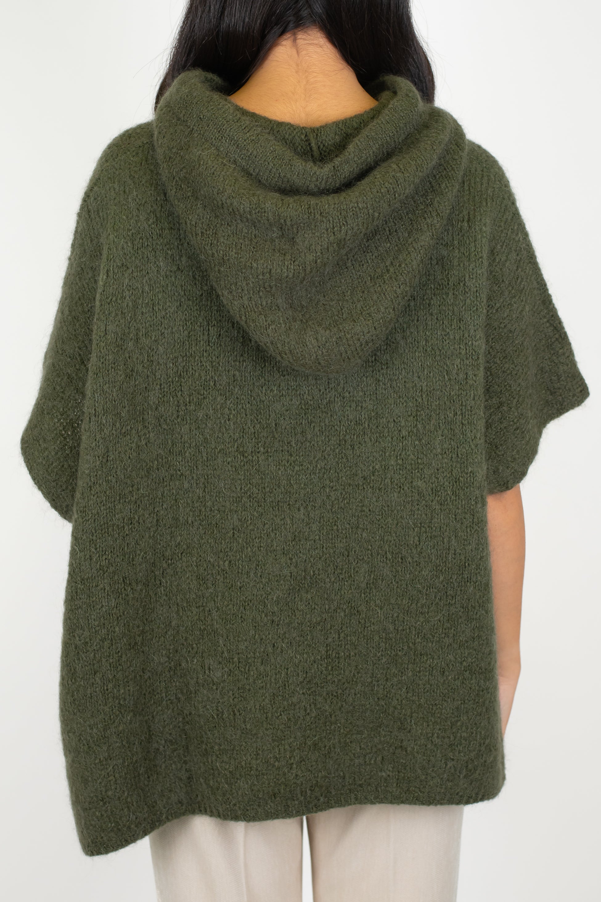 Dixie - Maglia mazzamanica in misto lana mohair con cappuccio