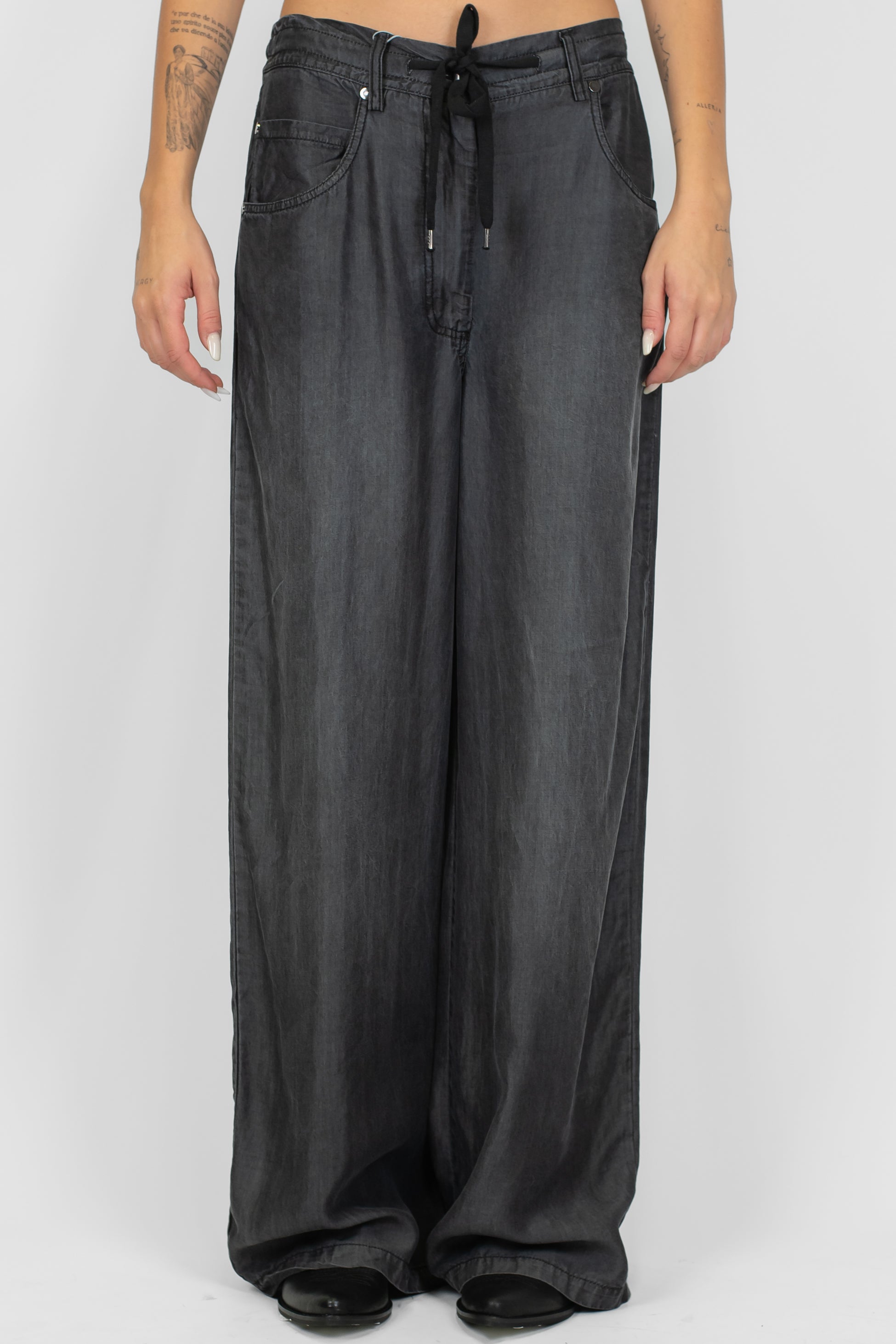 Motel - Pantalaccio in lyocell con coulisse in vita