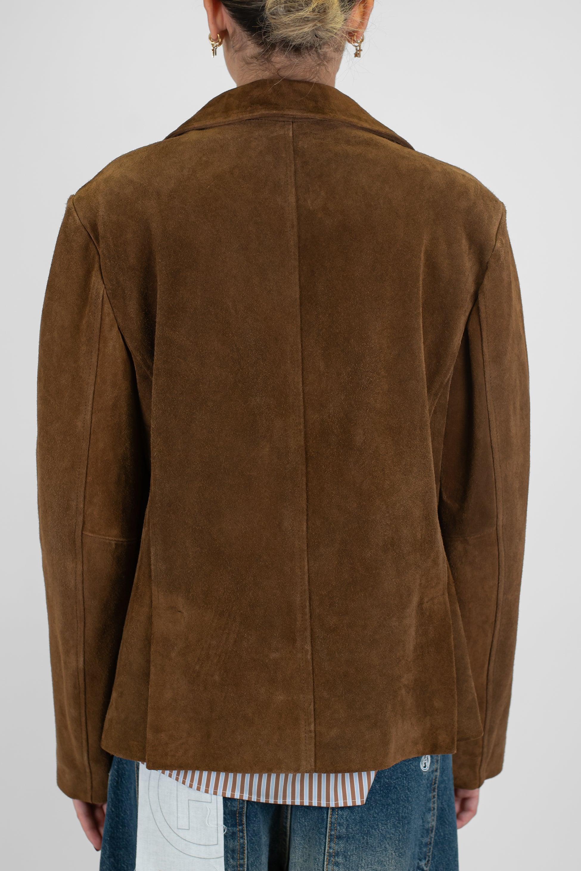 Maryley - Giacca in 100% camoscio vestibilità regular