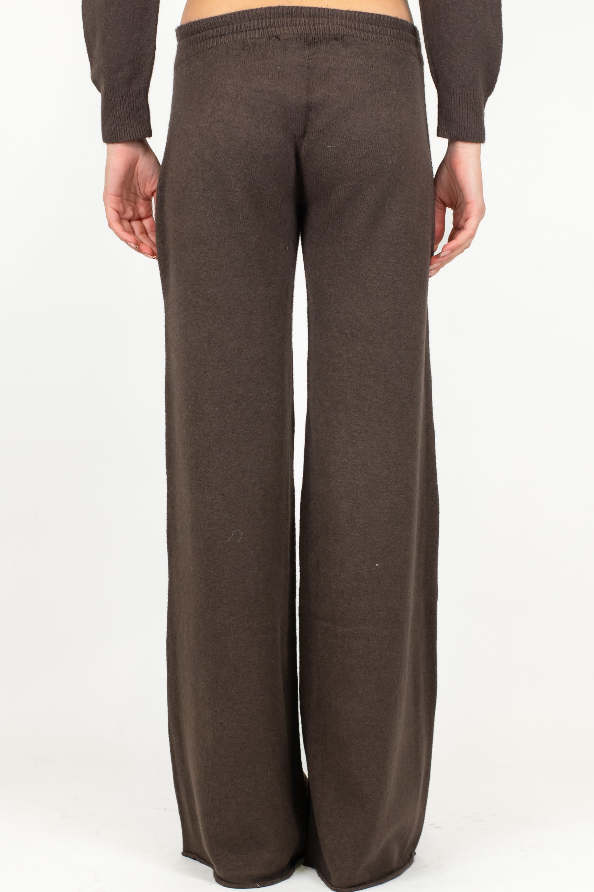 Haveone - Coordinato maglia scollo v e pantalone palazzo con elastico in vita