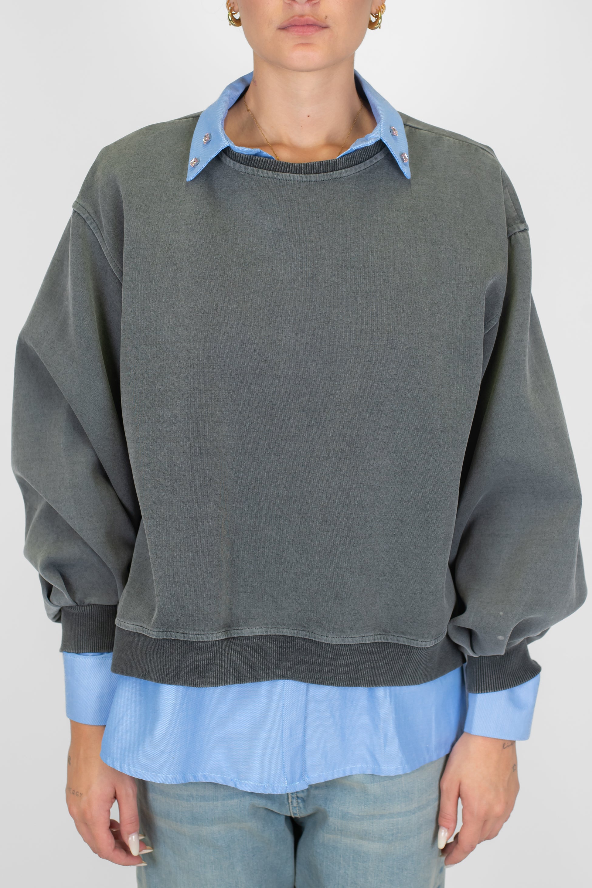 Tensione in - Felpa girocollo over