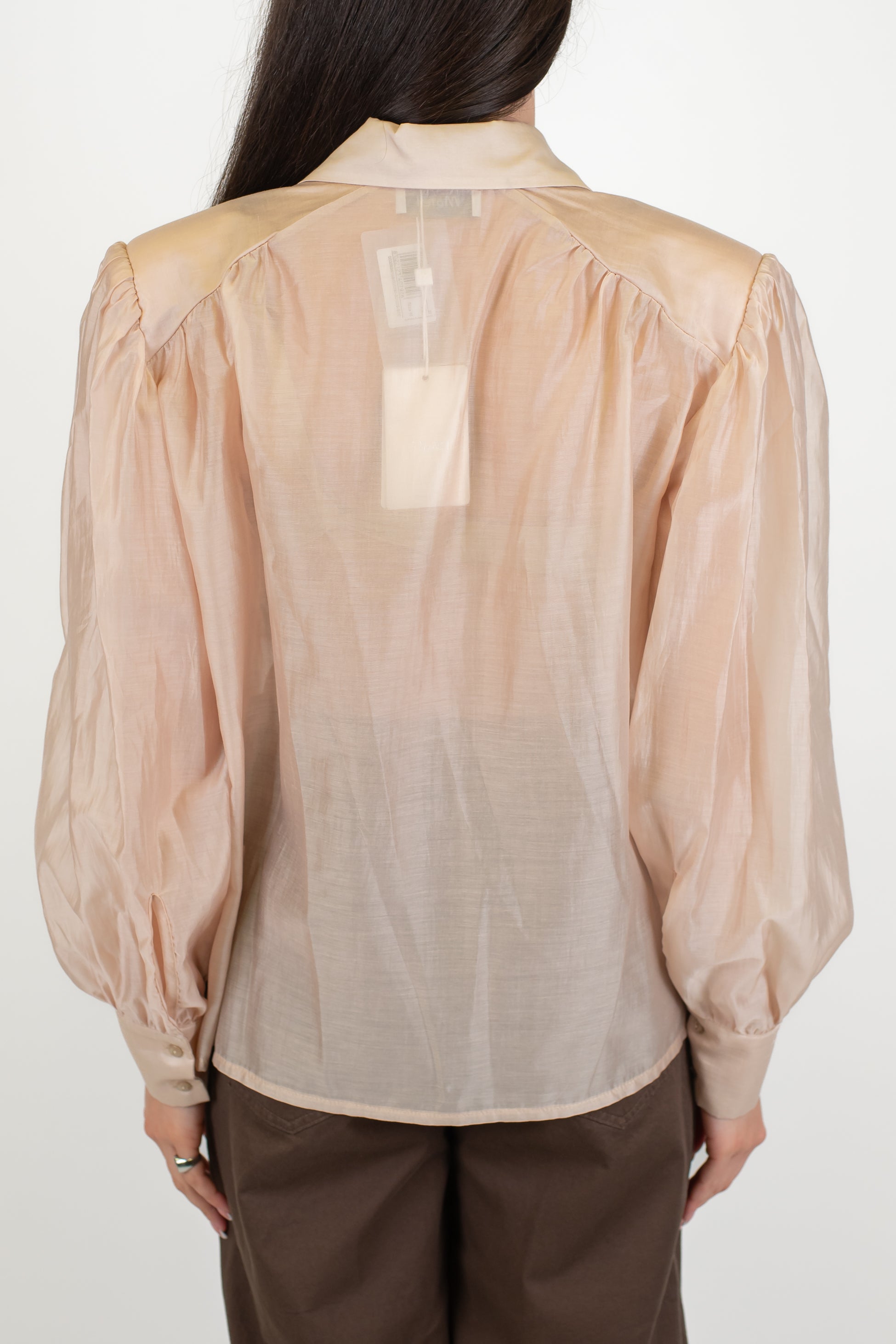 Motel - Camicia tinta unita in organza