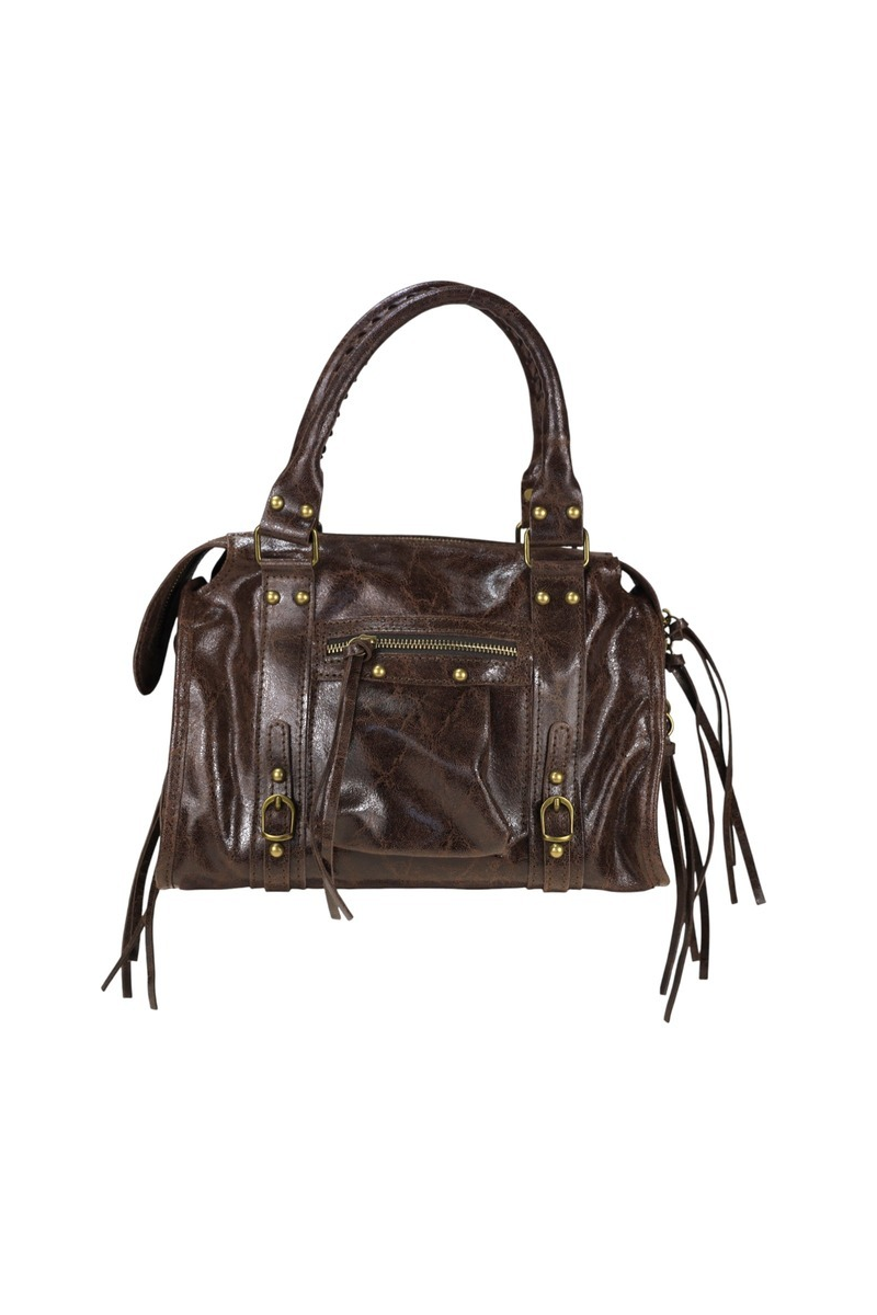 Borsa grande in pelle spalmata