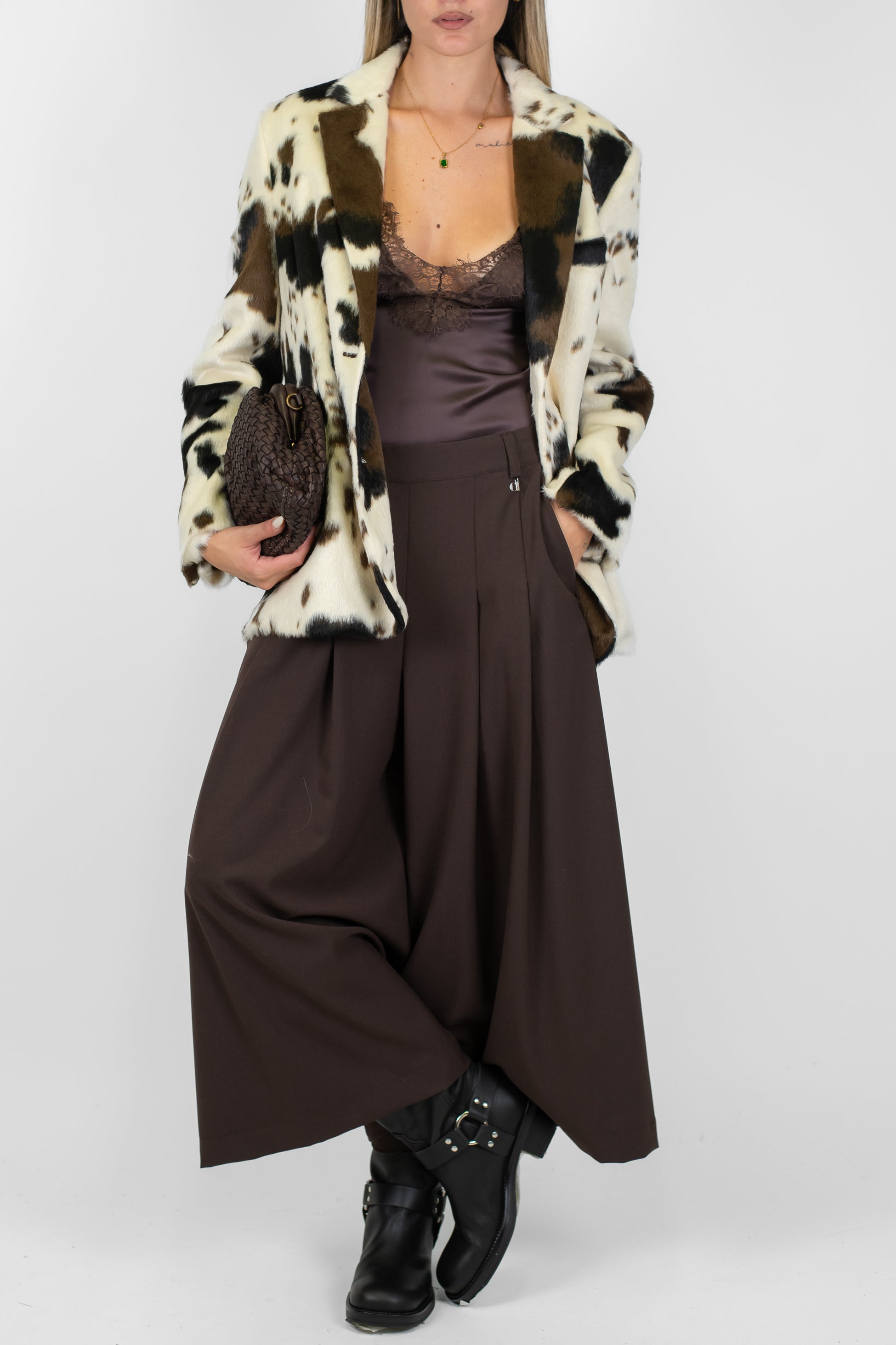 Motel - Giacca in cavallino fantasia muccata