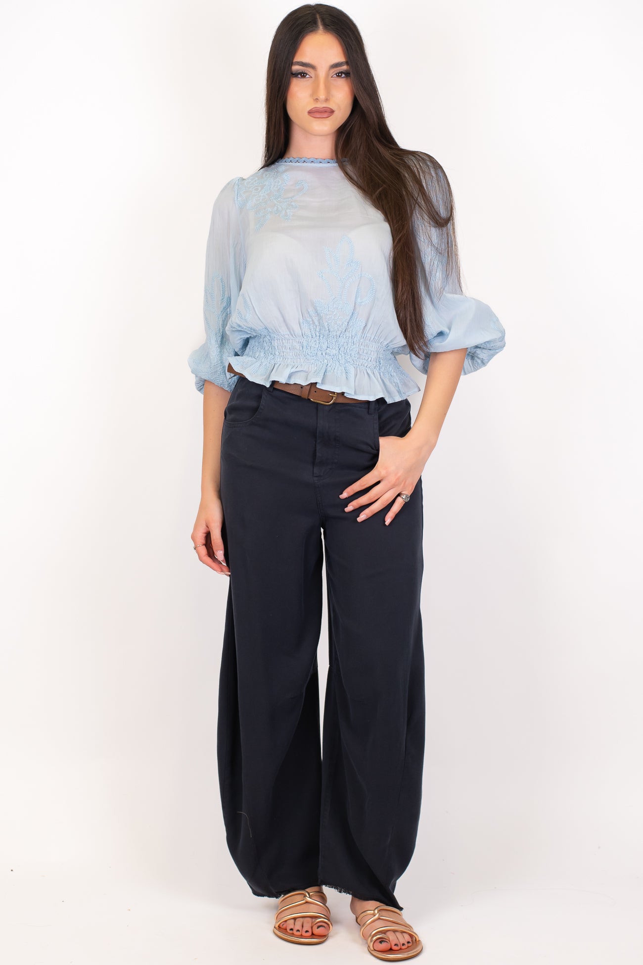 Tensione in - Pantalone balloon in cupro lyocell