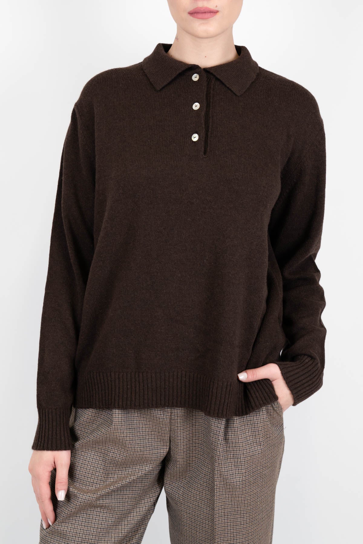 Tensione in - Polo in maglia in misto lana e cashmere