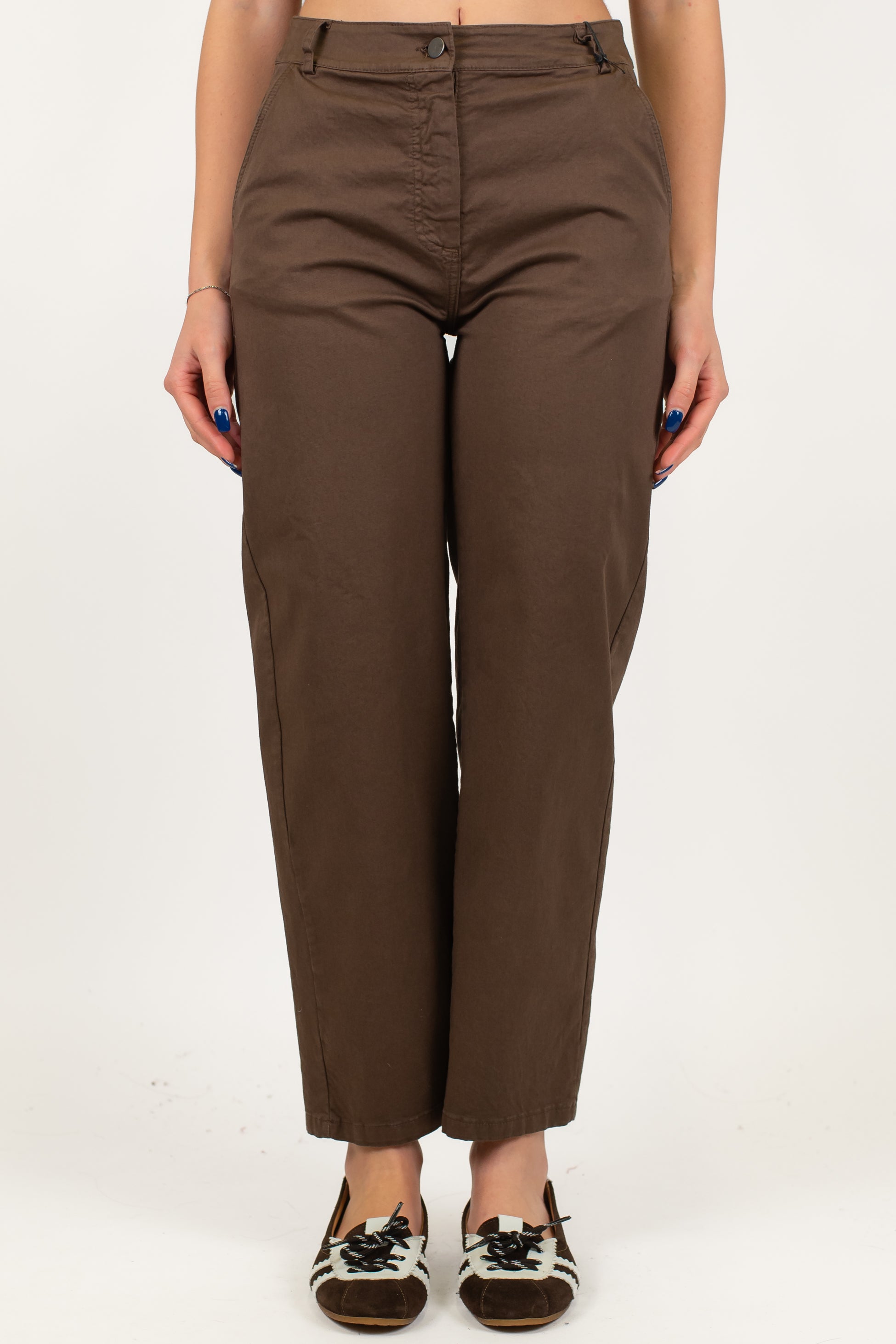 Tensione in - Pantalone balloon in cotone tinta unita