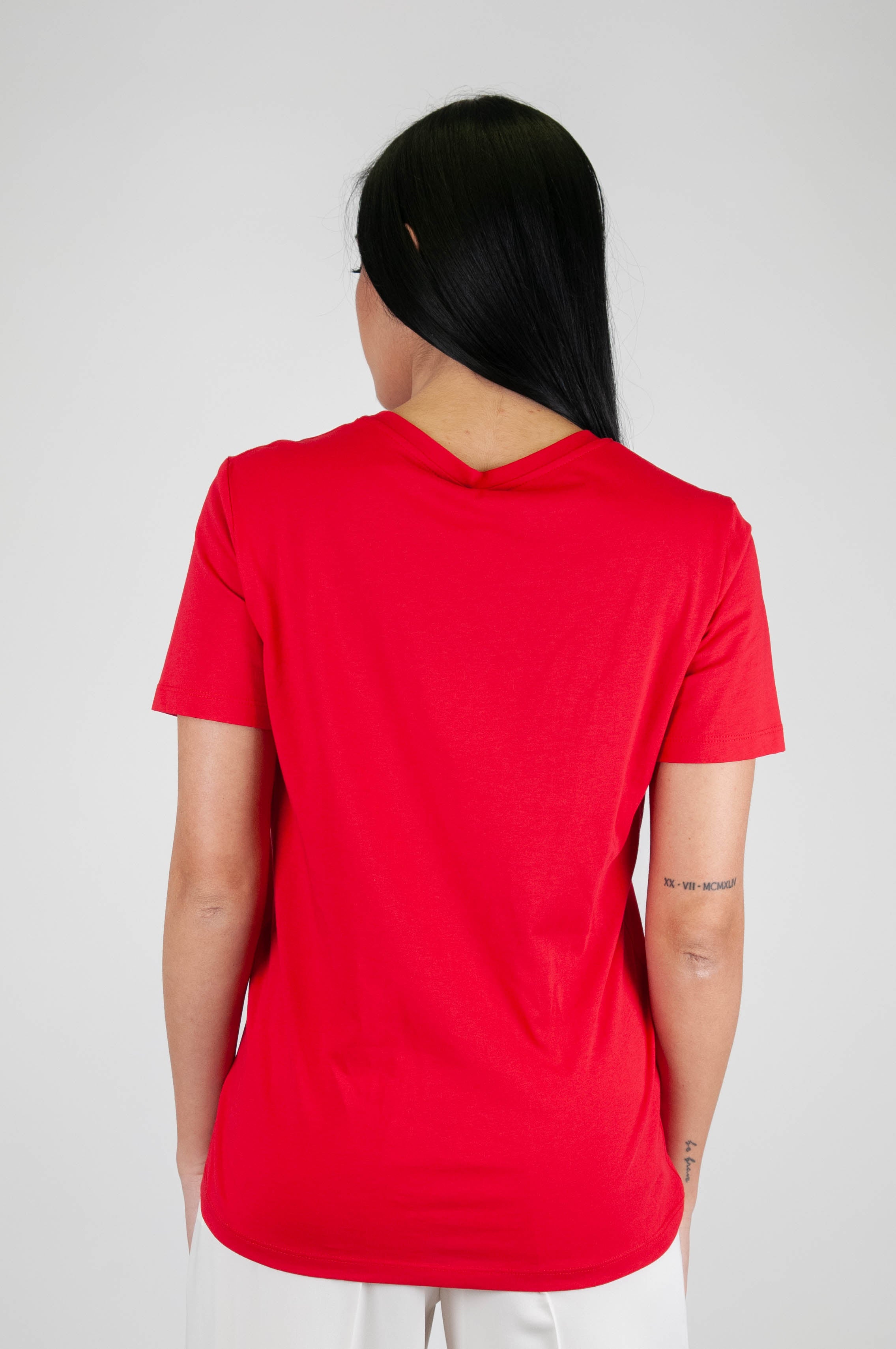 Tensione in - T-shirt con patch bandiera americana