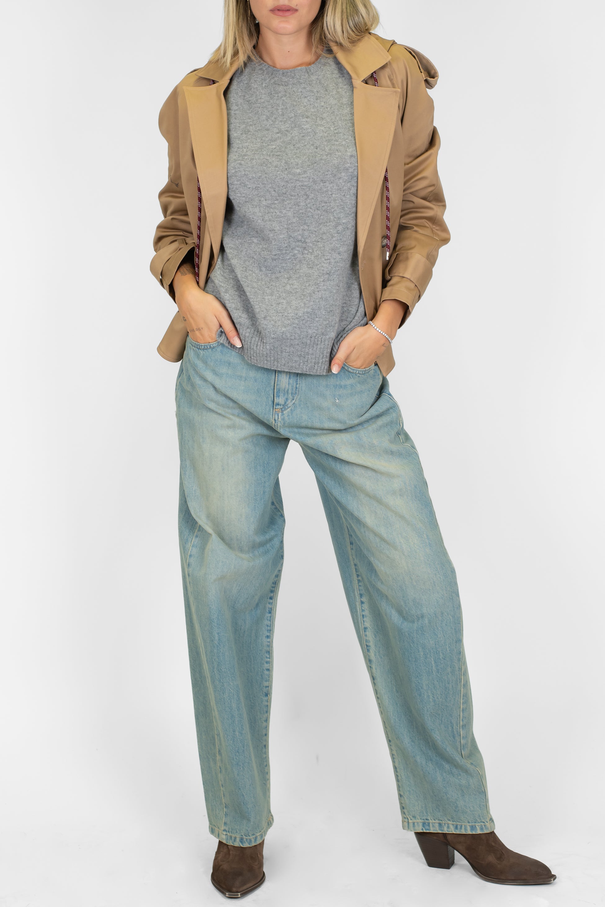 Tensione in - Jeans balloon lavaggio chiaro