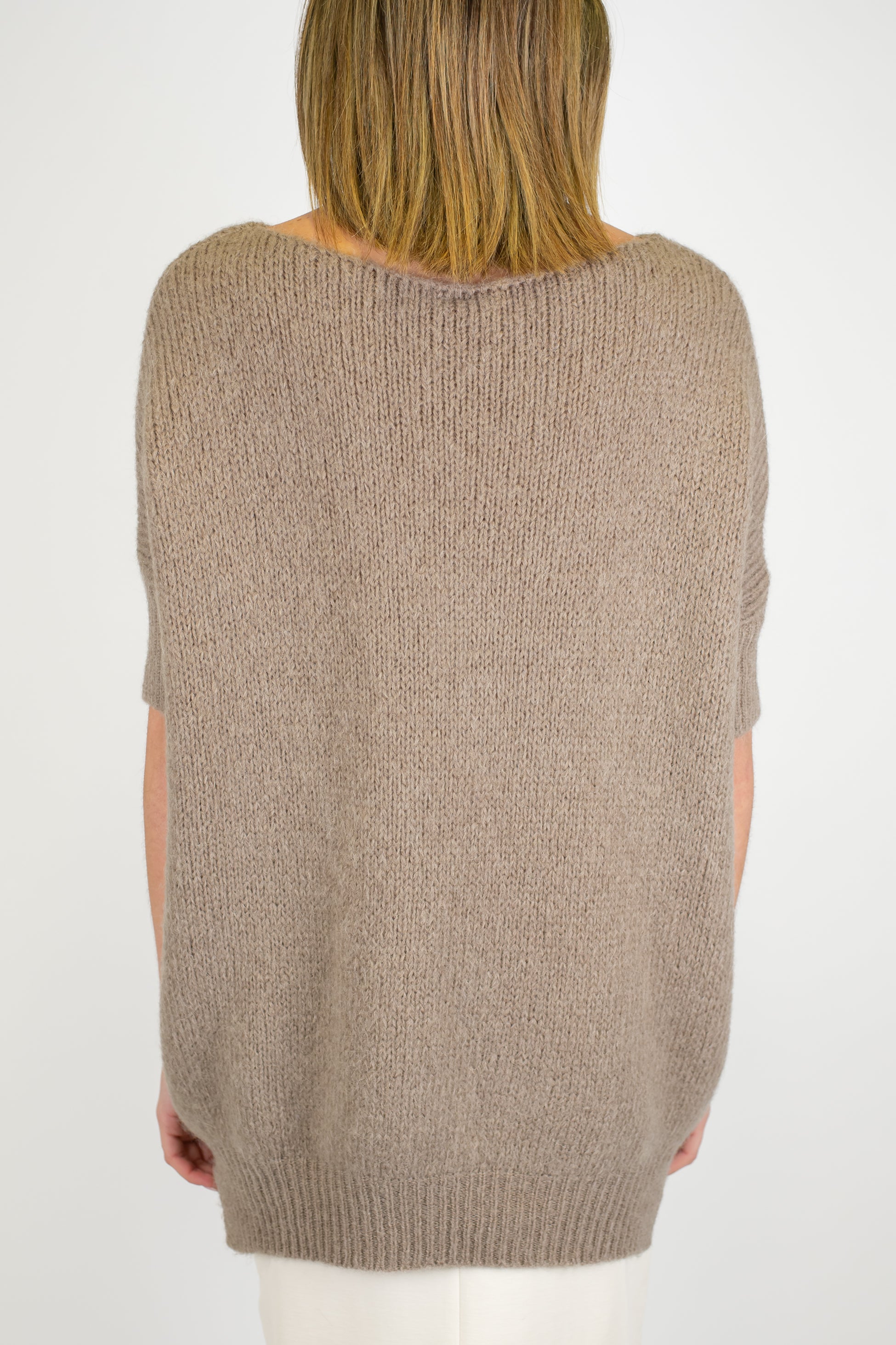 Imperial - Maglia mezzamanica scollo a barca in misto lana