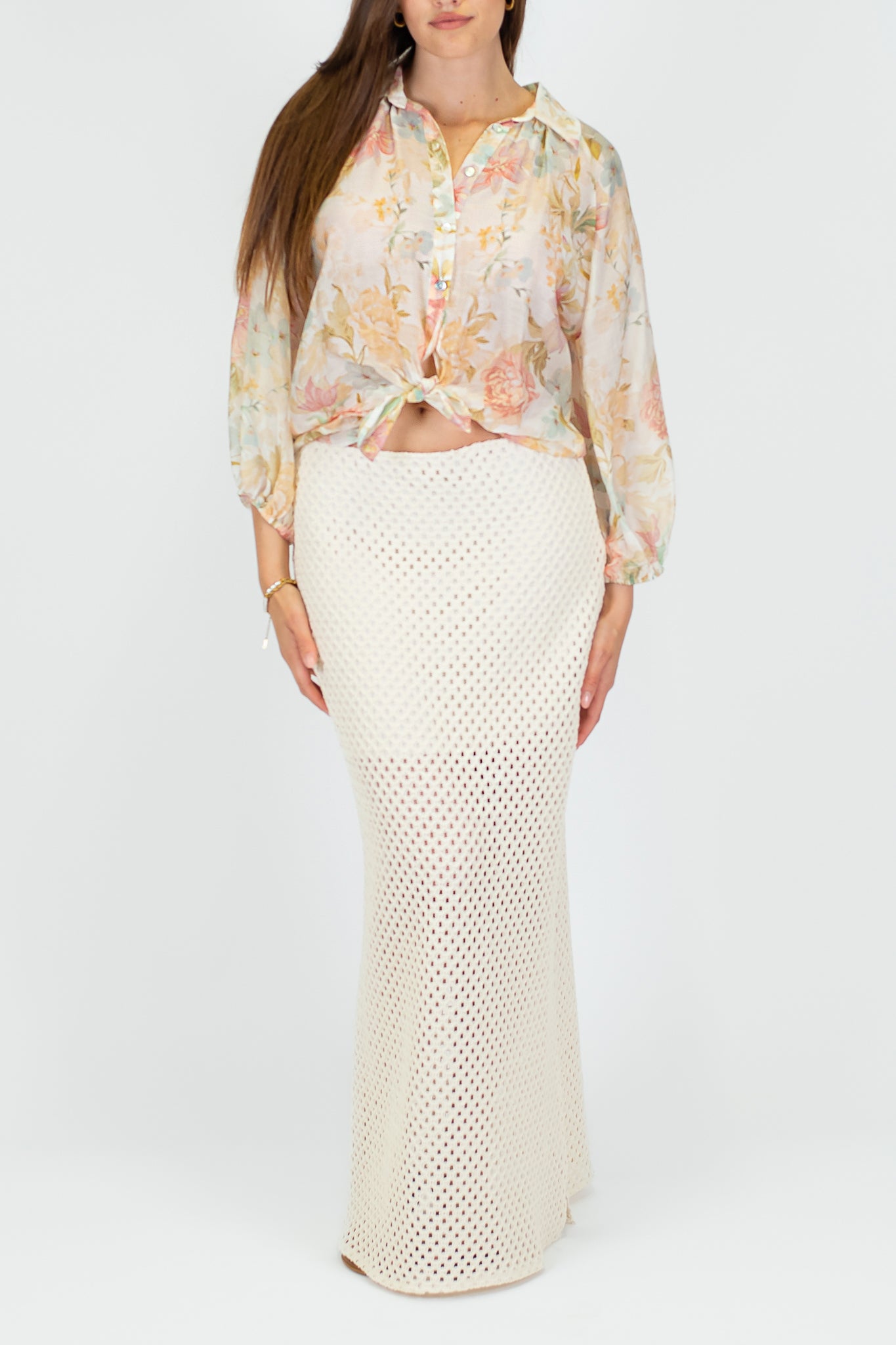 Haveone - Gonna lunga rete con elastico in vita