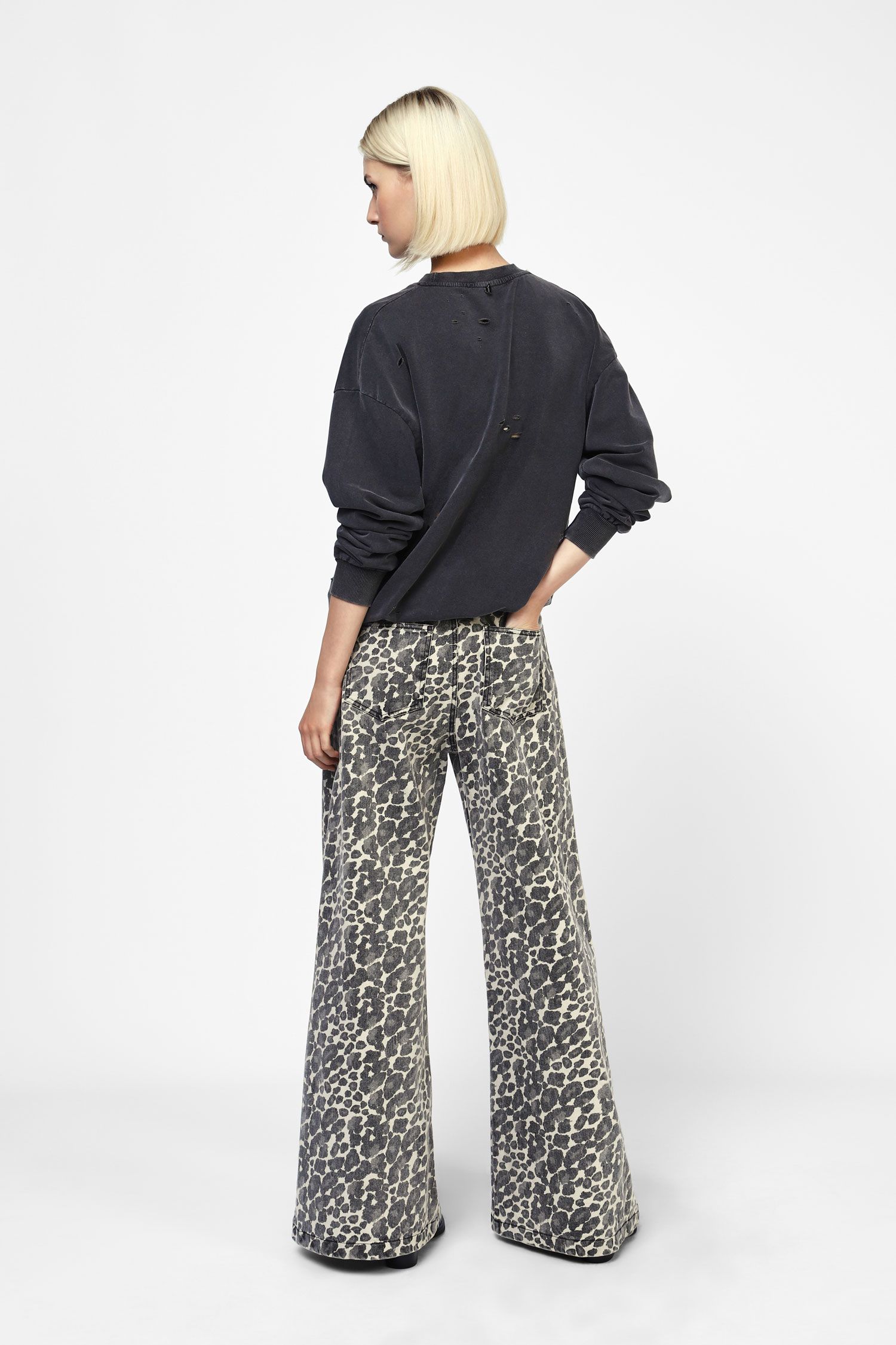 Dixie - Pantalone palazzo fantasia animalier