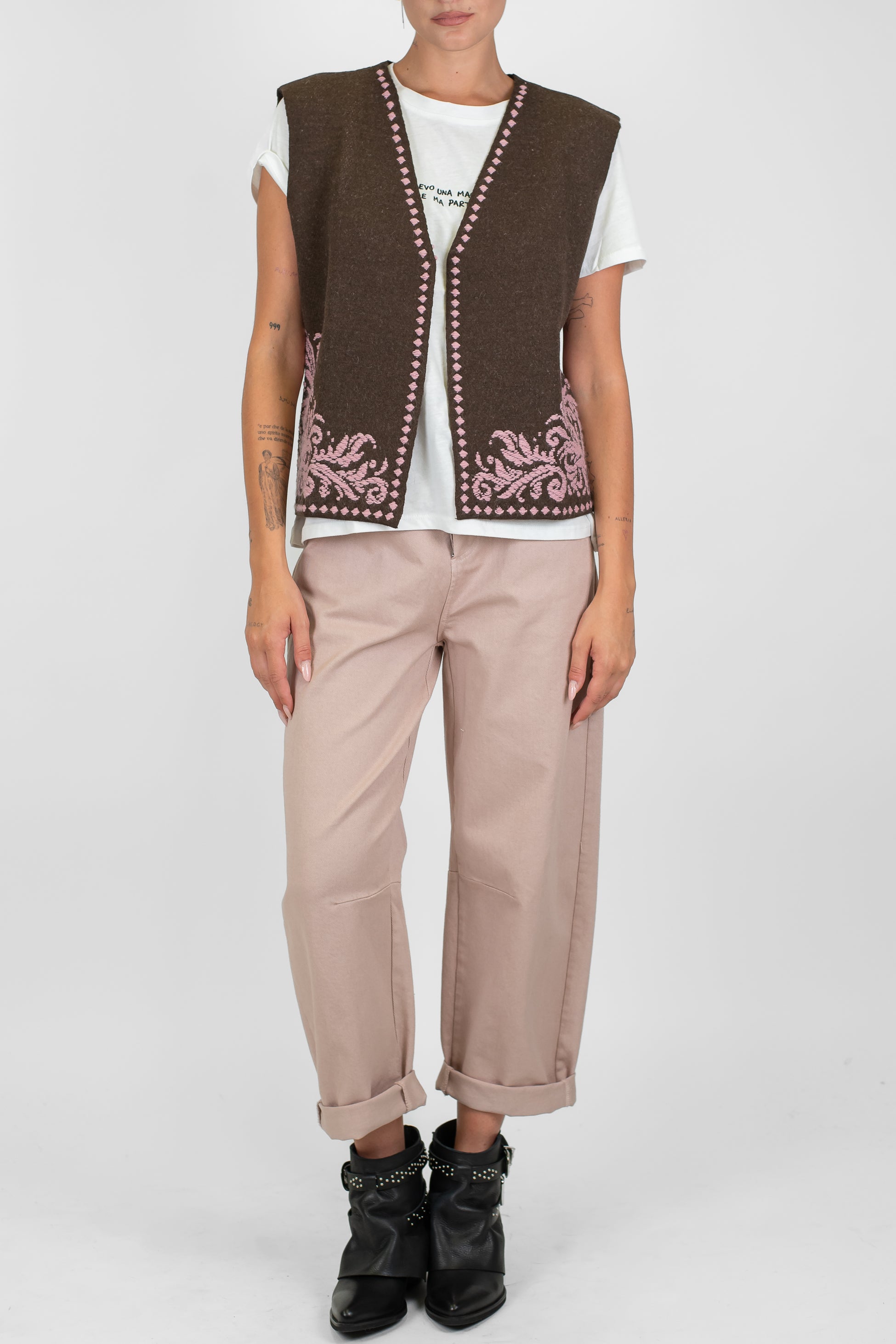 Tensione in - Pantalone balloon in denim colorato