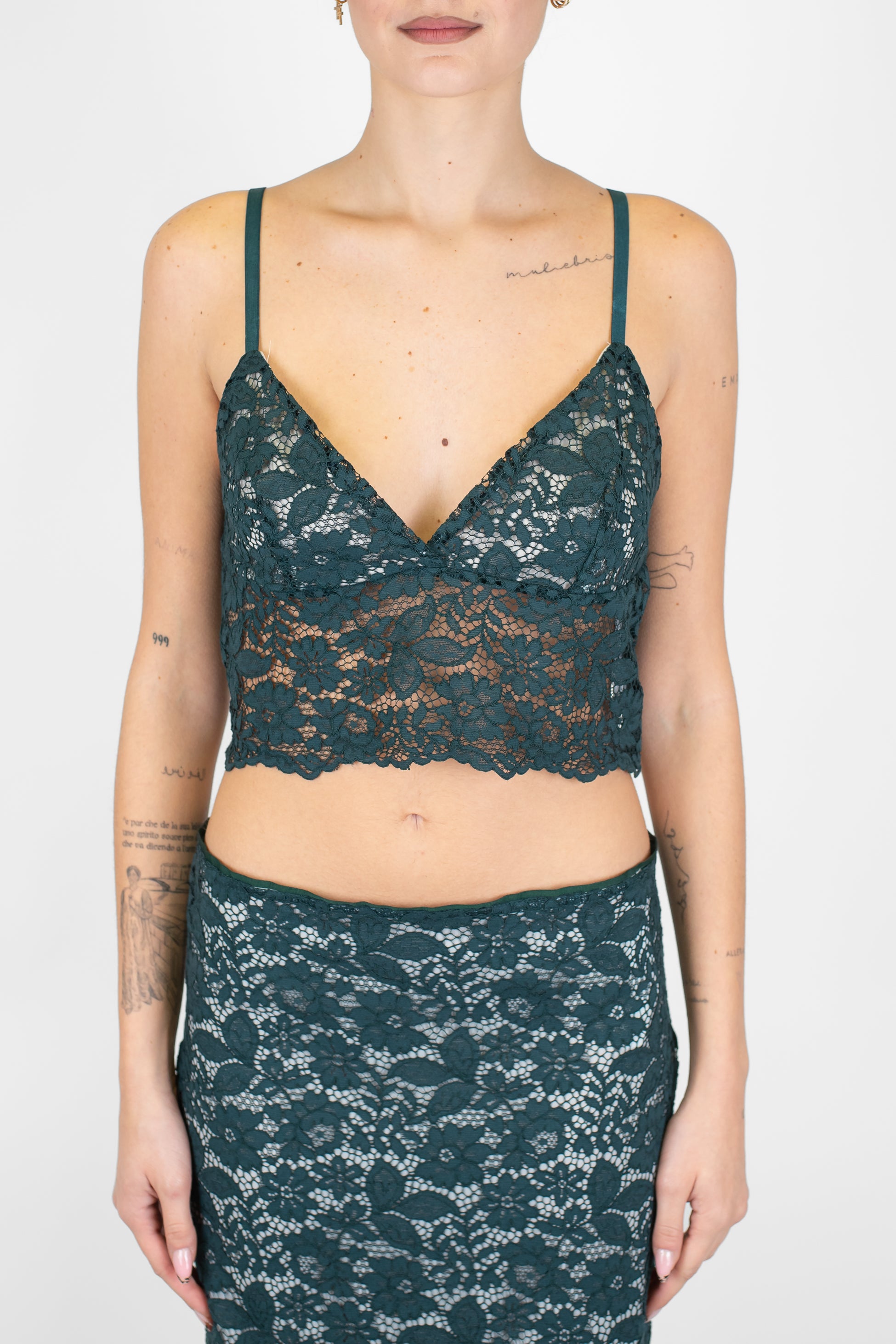 Dixie - Top in pizzo con bretelline regolabili