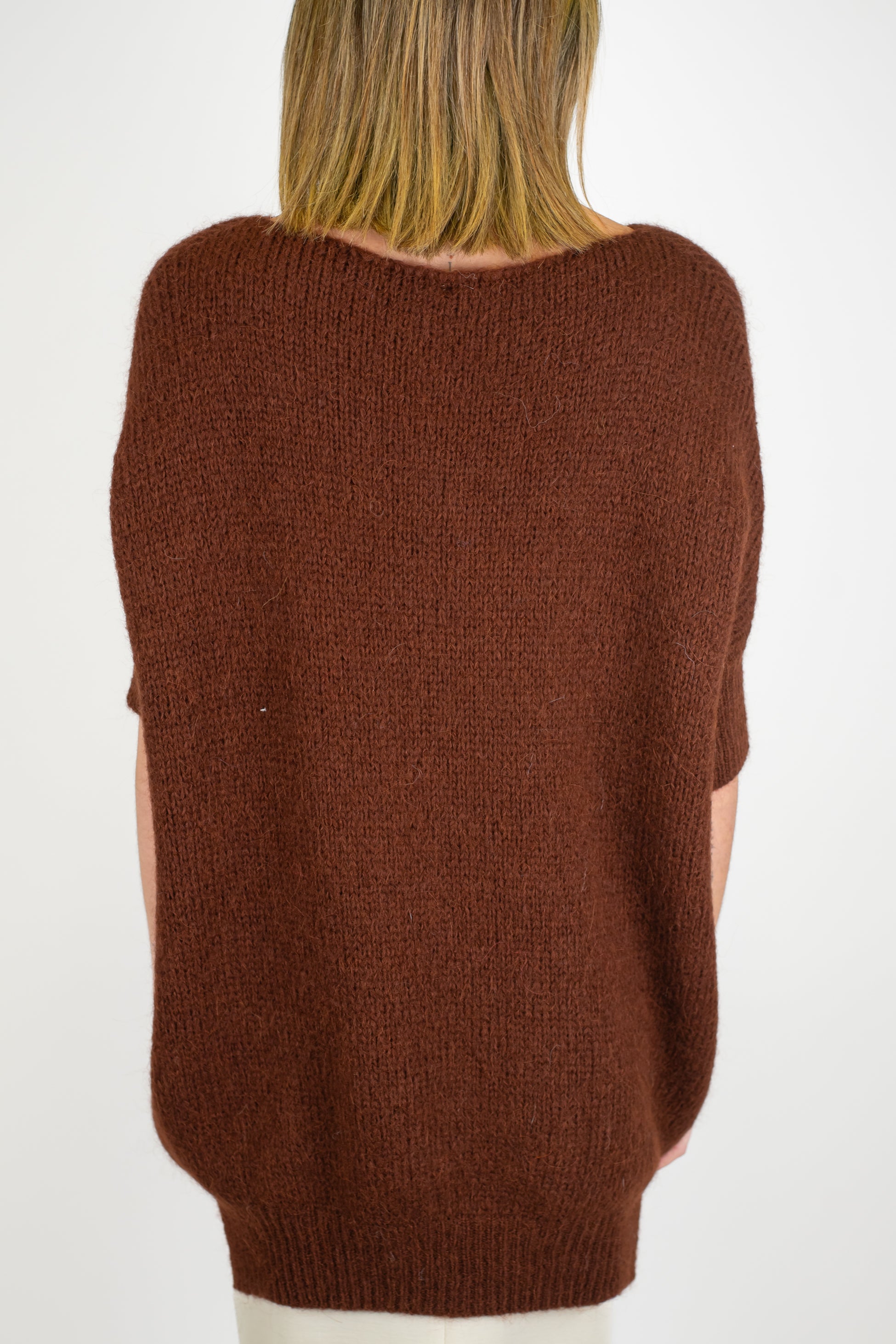 Imperial - Maglia mezzamanica scollo a barca in misto lana