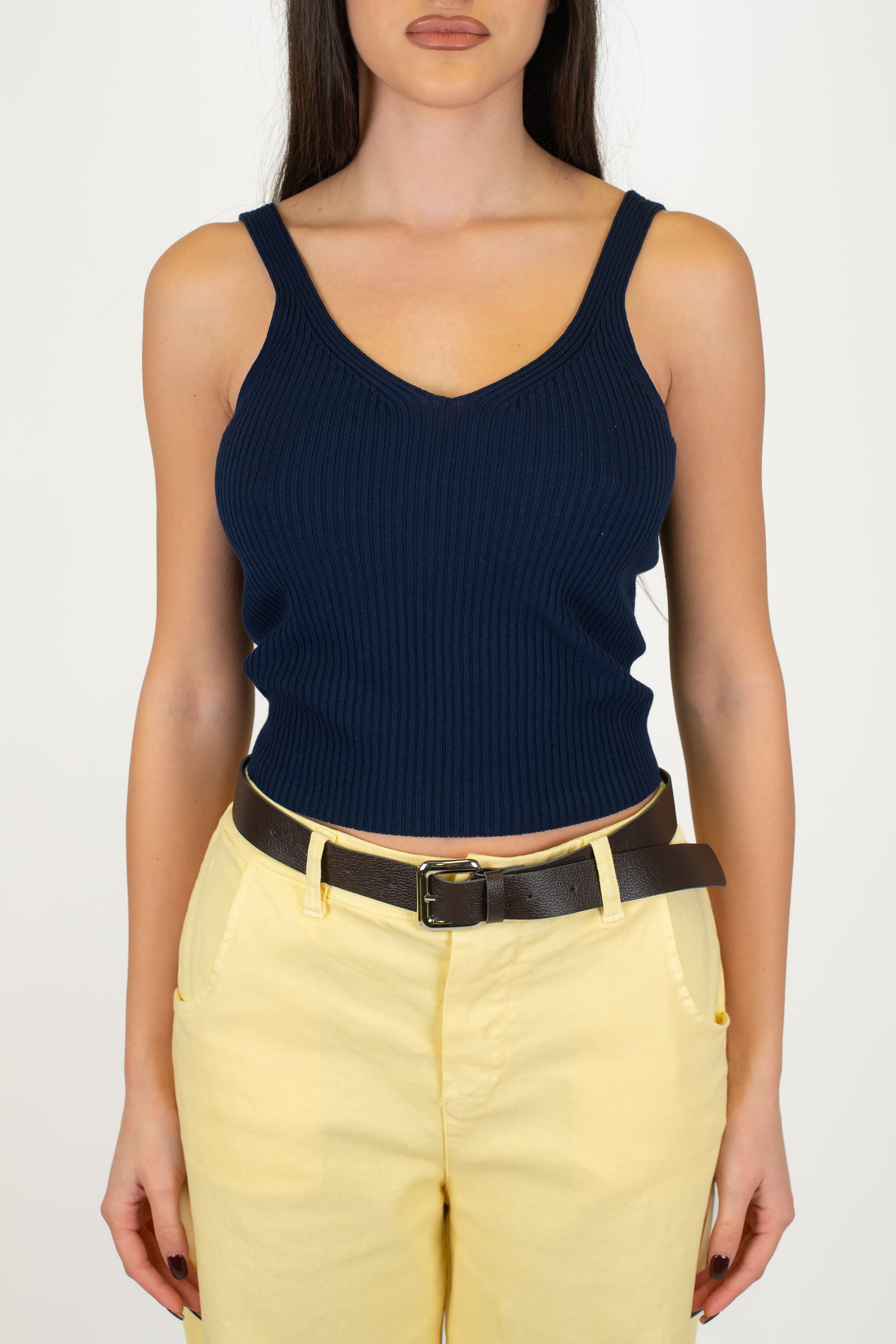 Kontatto - Top in maglia a coste