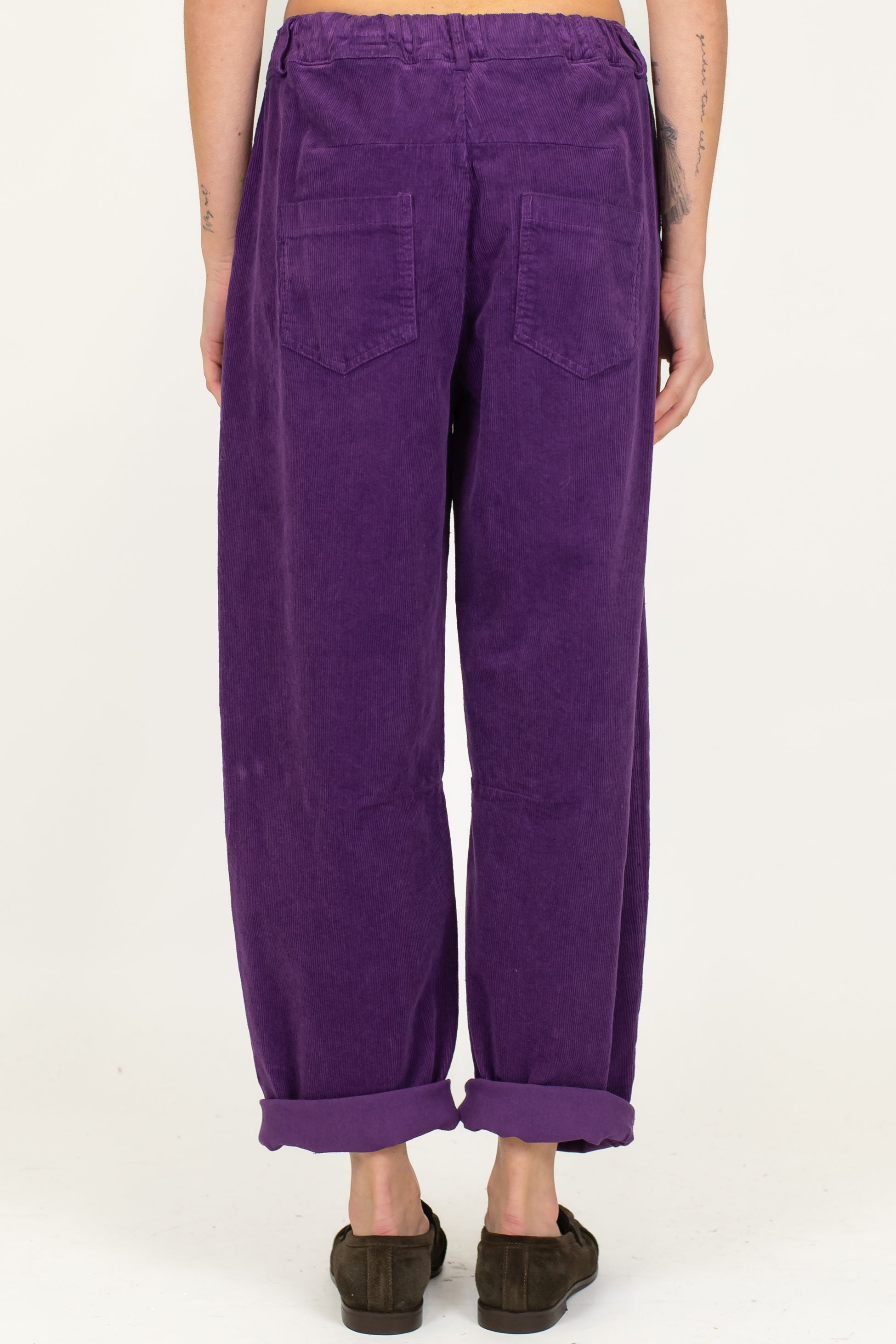 Motel - Pantalone balloon in velluto a coste con elastico sul retro