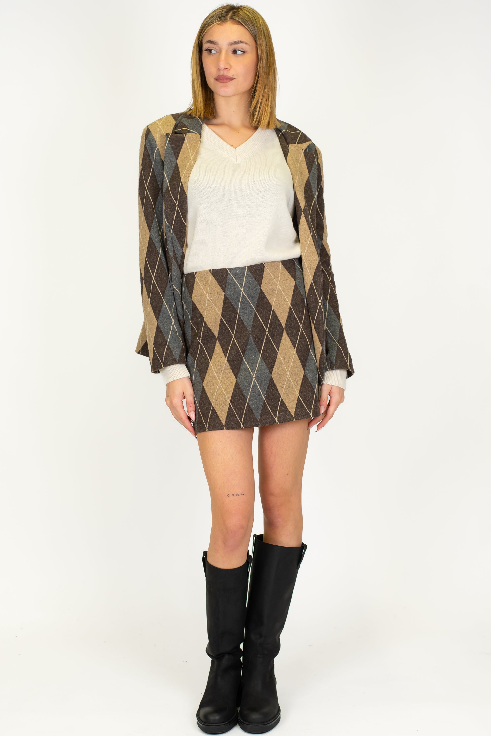 Tensione in - Gonna fantasia rombi