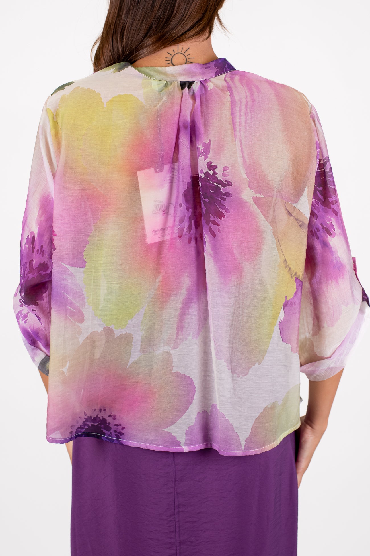 Haveone - Camicia in lyocell fantasia fiori